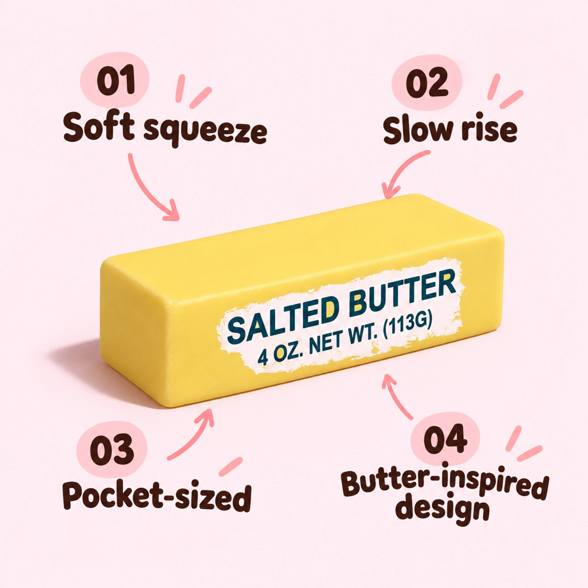 Soft Butter Squishy — Pillowy Slow-Rise Squeeze Toy — alternate view