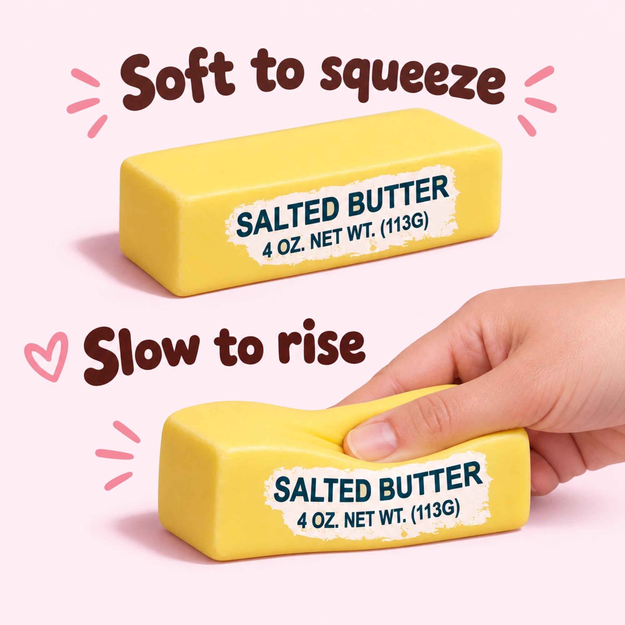 Soft Butter Squishy — Pillowy Slow-Rise Squeeze Toy — comparison