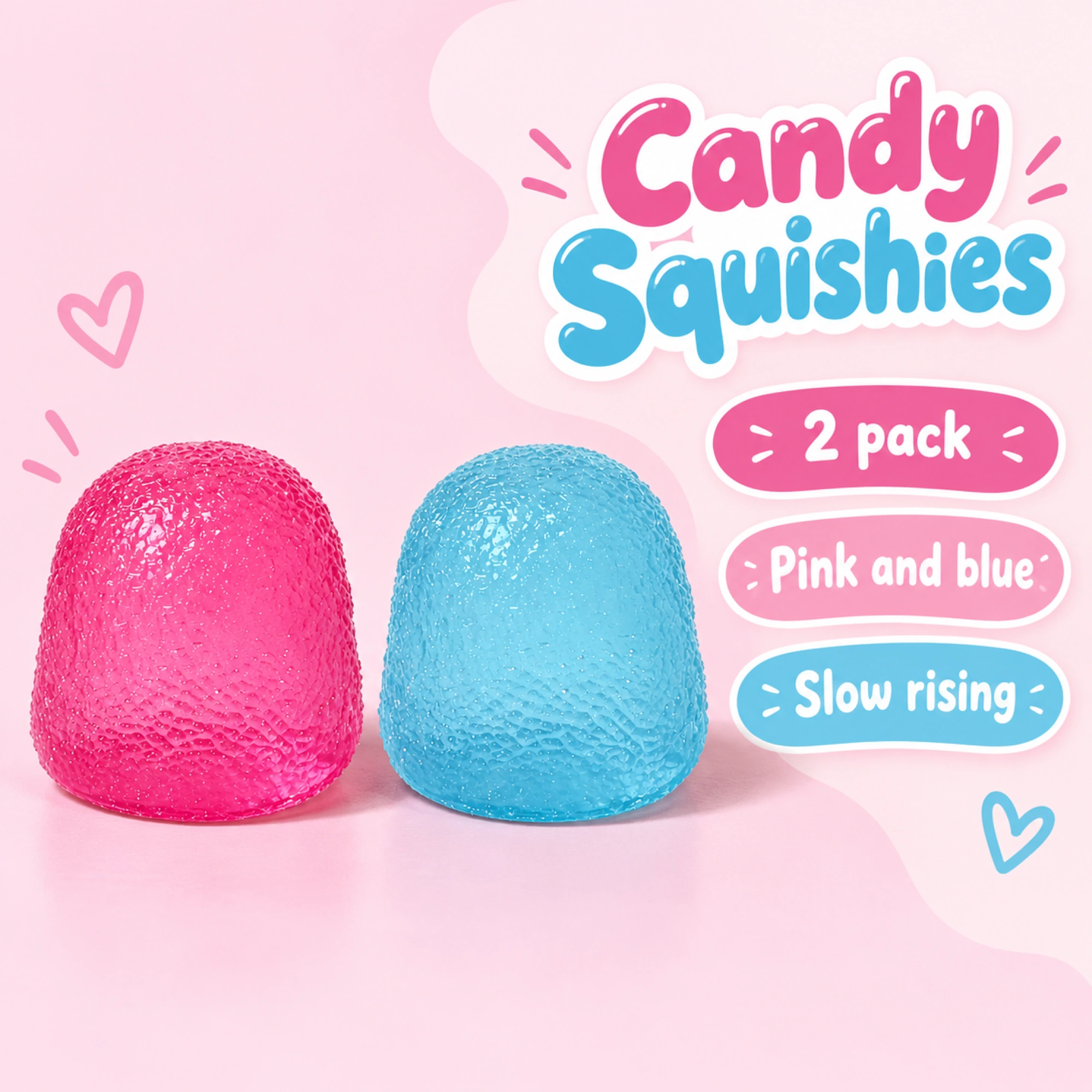 2 Pack Candy Squishy Textured Stress Balls for Kids — spec