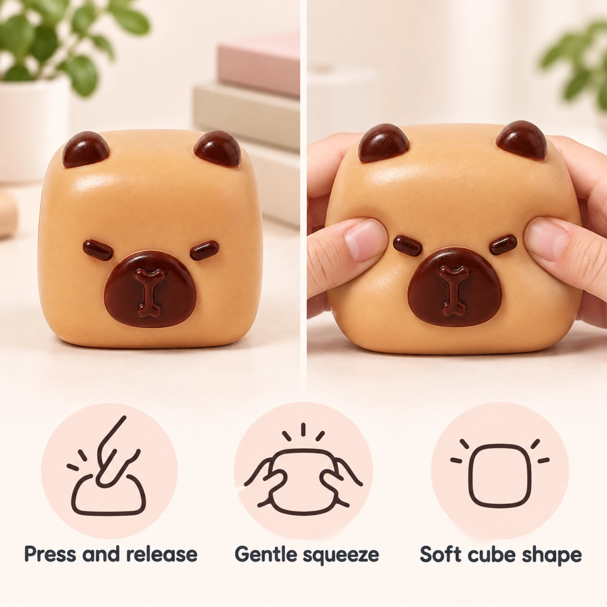 Capybara cube squishy — comparison