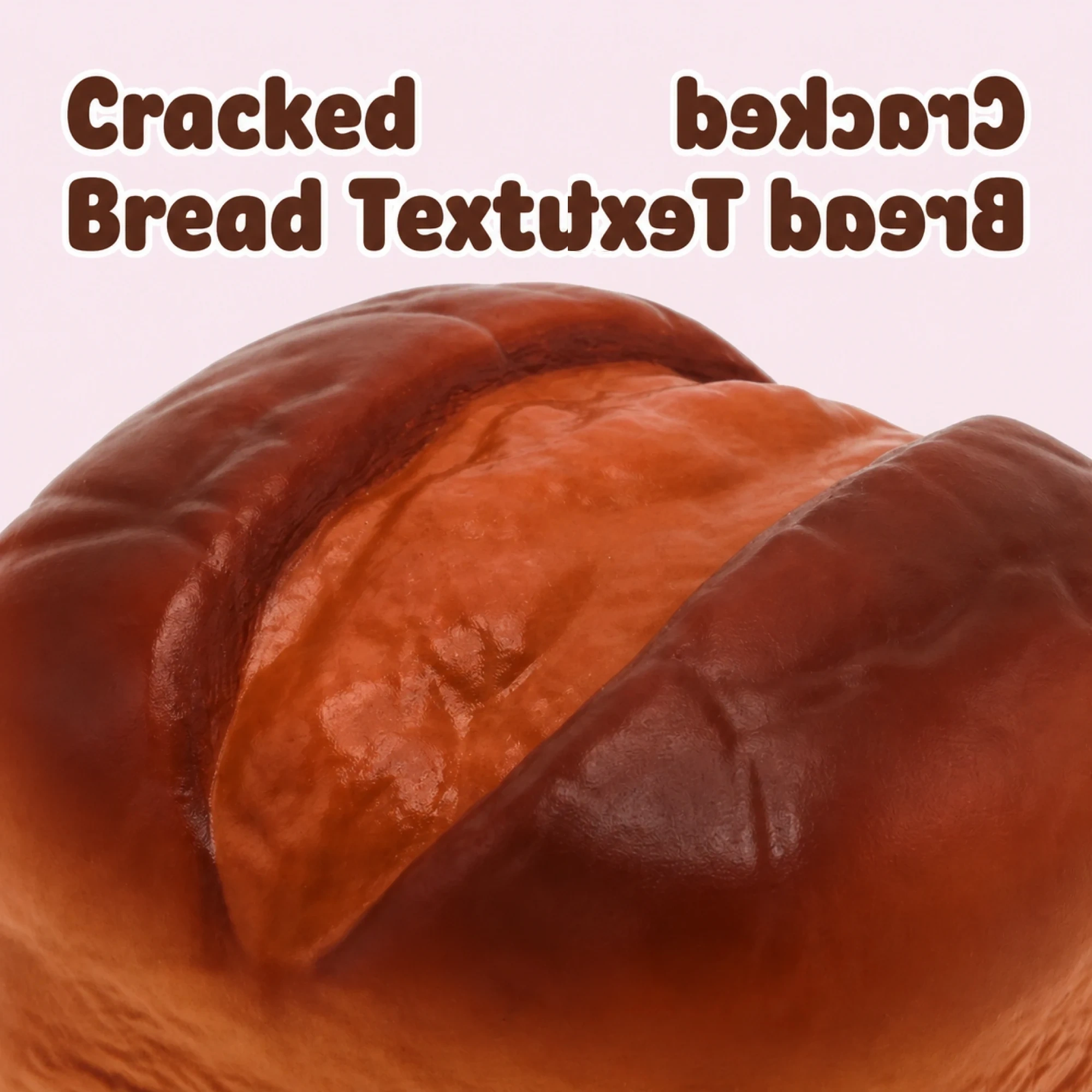 Chocolate Bread Squishy Cracked Roll Slow Rising Toy — alternate view