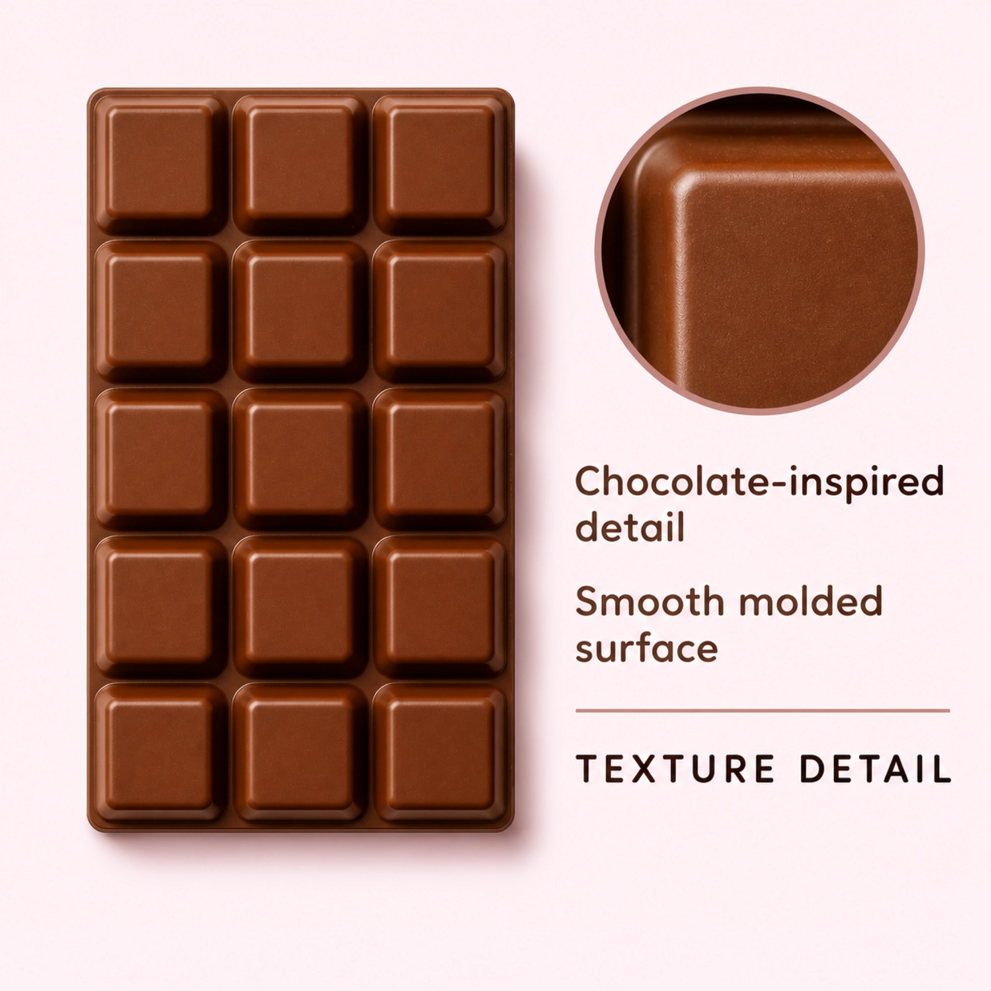 Chocolate Bar Squishy – Slow Rising Sensory Fidget Toy (1 Pc) — inside