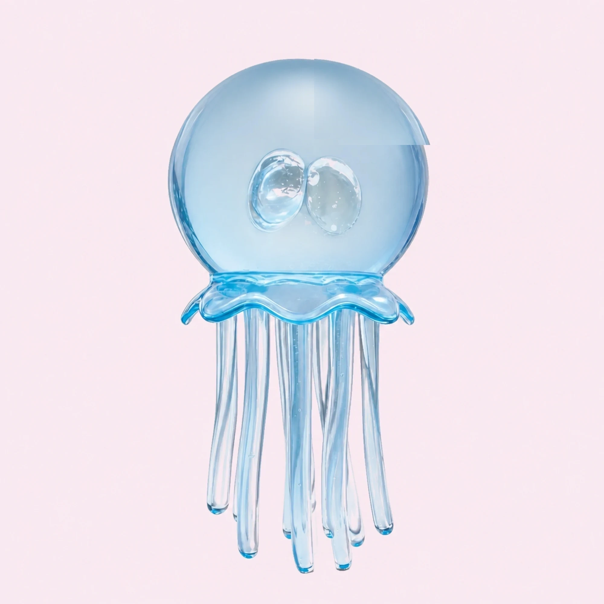 Clear Blue Jellyfish Squishy Soft Bubble Stress Toy — alternate view