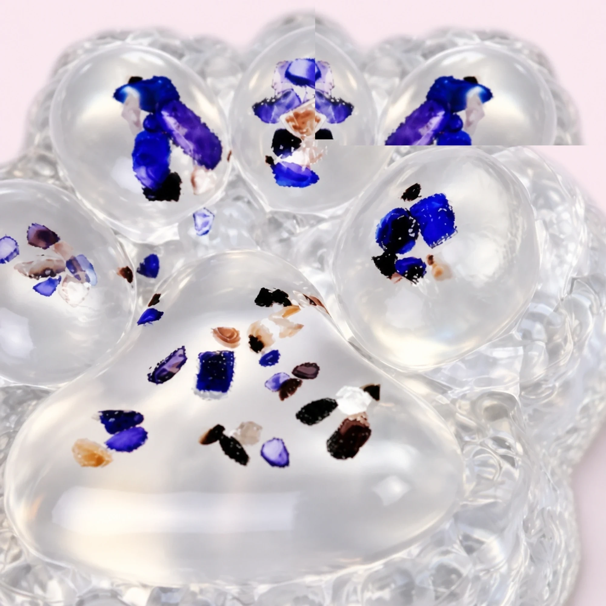 Clear Confetti Cat Squishy Paw, Jumbo Slow Rising Jelly Toy — alternate view