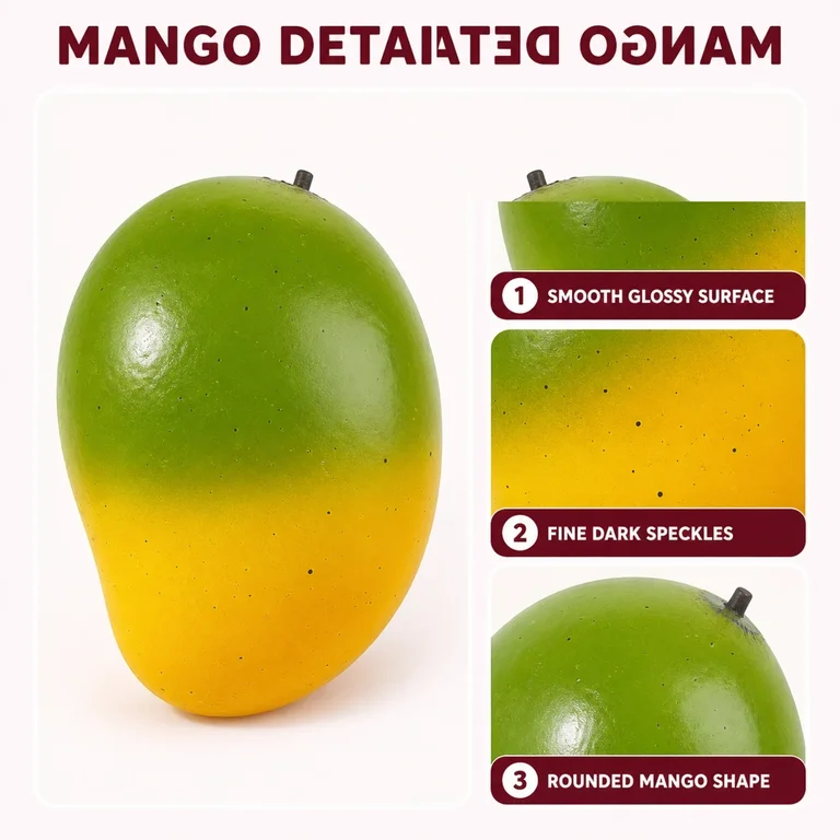 Temperature-sensitive color changing mango squishy revealing dynamic sensory color shifts
