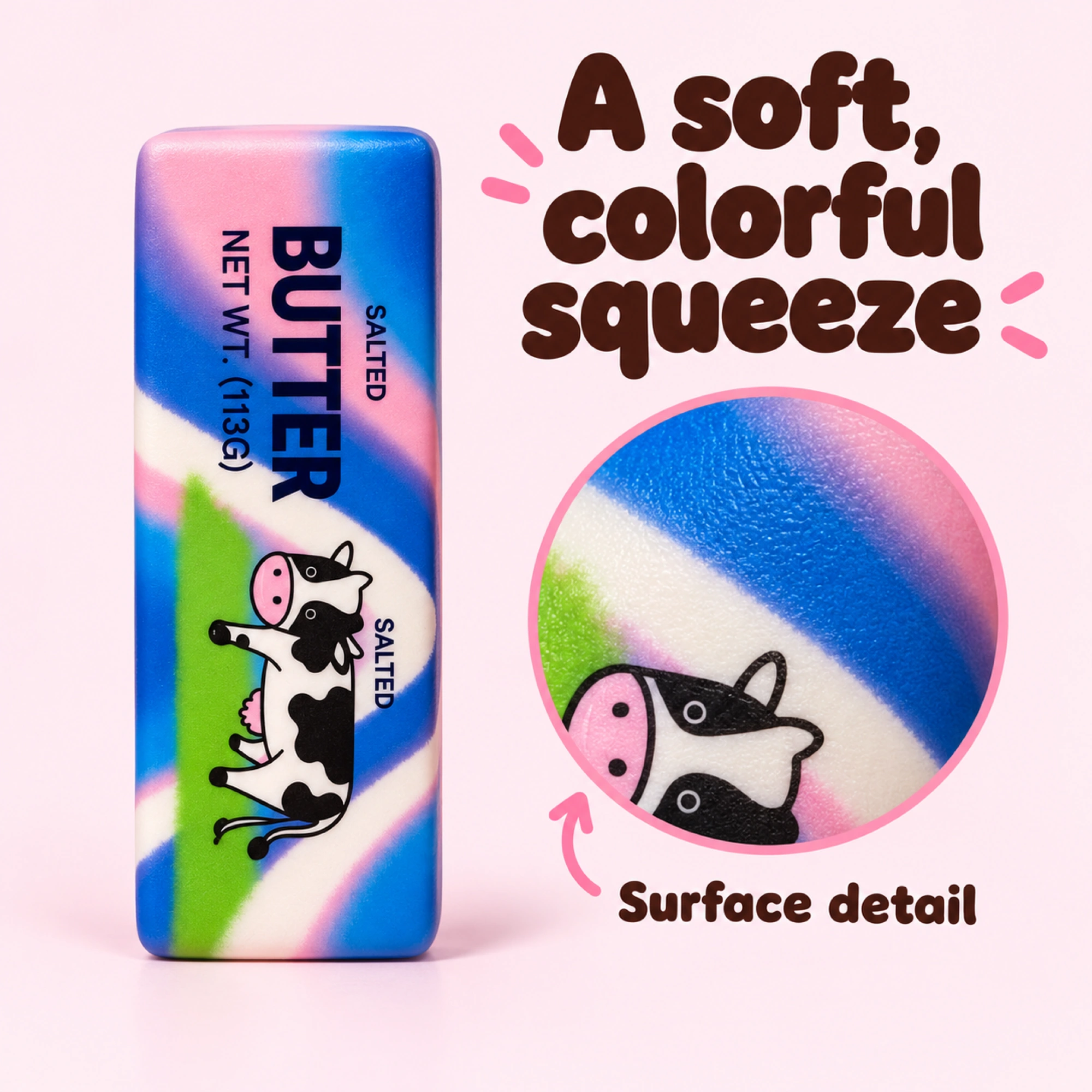 Sensory Squishy Toy – Rainbow Butter Stick Anxiety-Relief Fidget — inside
