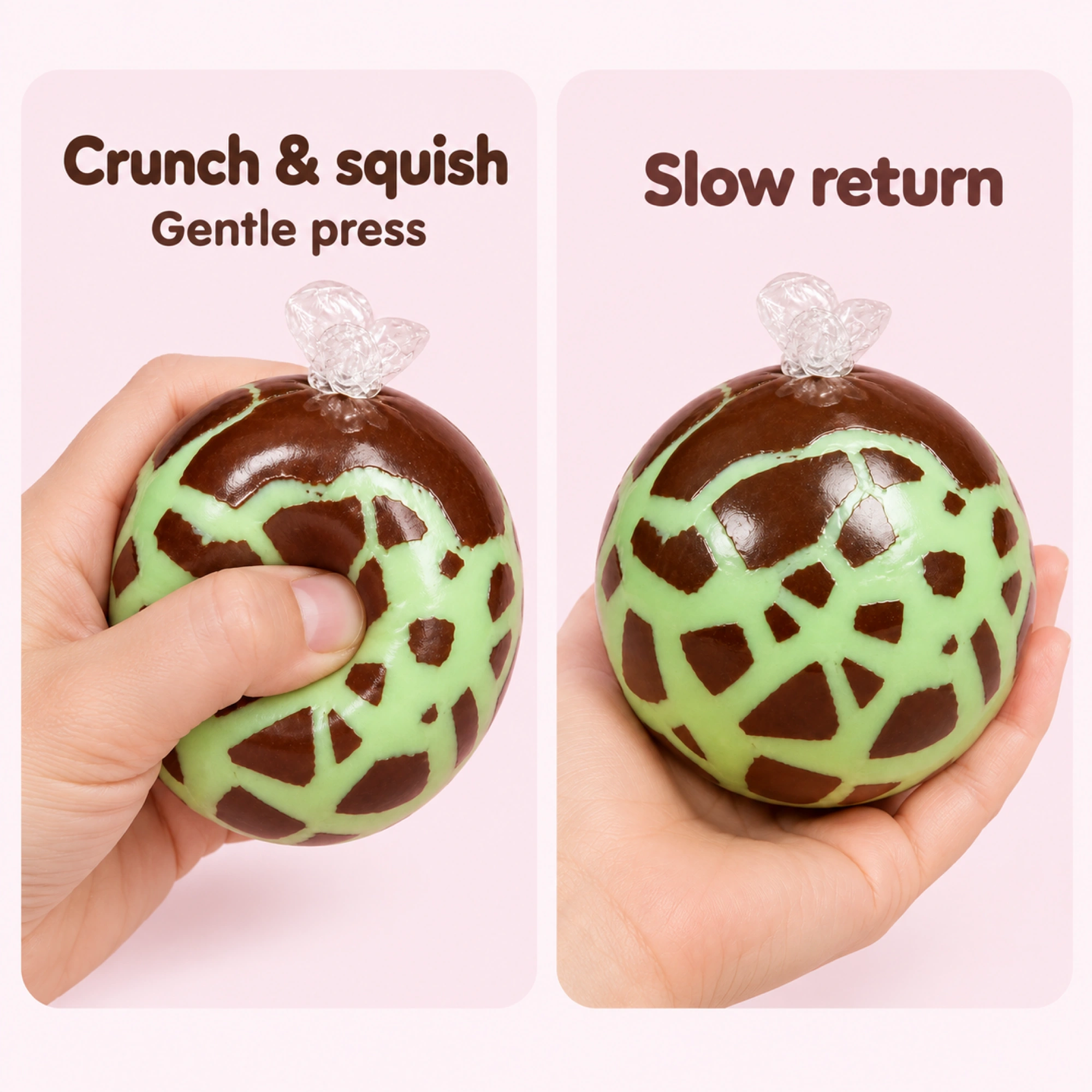 Crispy Shell Squishy Ball — Chocolate Crunch Stress Ball, Satisfying Squeeze — comparison
