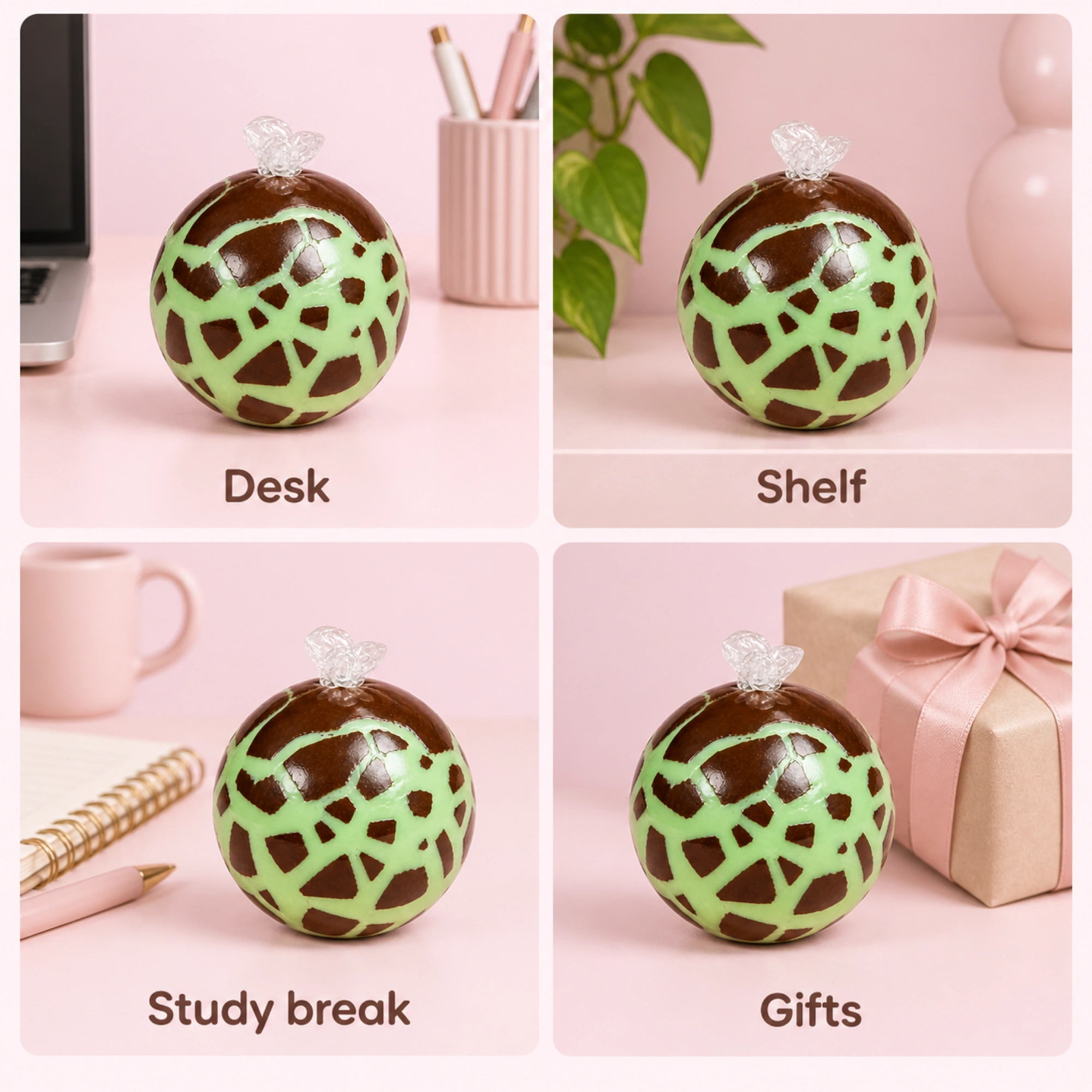 Crispy Shell Squishy Ball — Chocolate Crunch Stress Ball, Satisfying Squeeze — lifestyle
