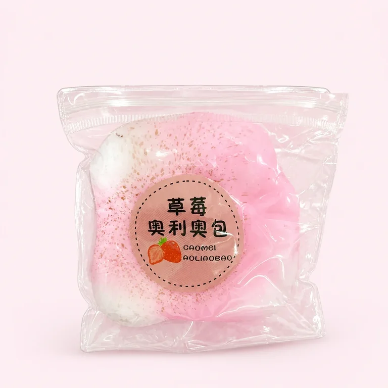 Daifuku Mochi Squishy: Strawberry & Oreo Fluid Toys