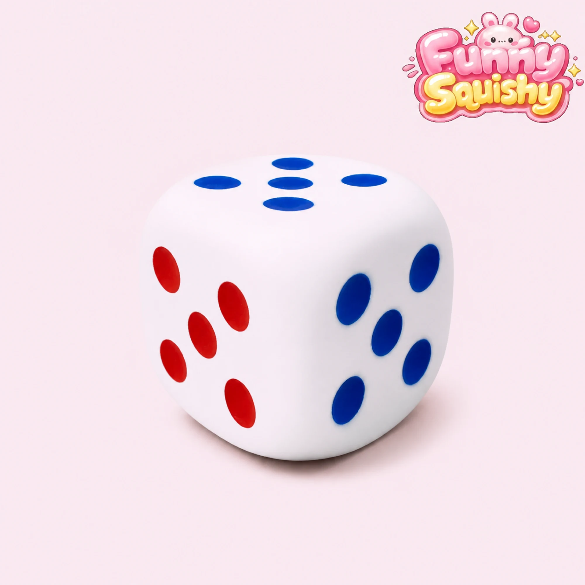 4 Color Dice 스퀴시 팩, Kawaii Foam 스트레스에 대해 Dice Cubes — 대체 보기