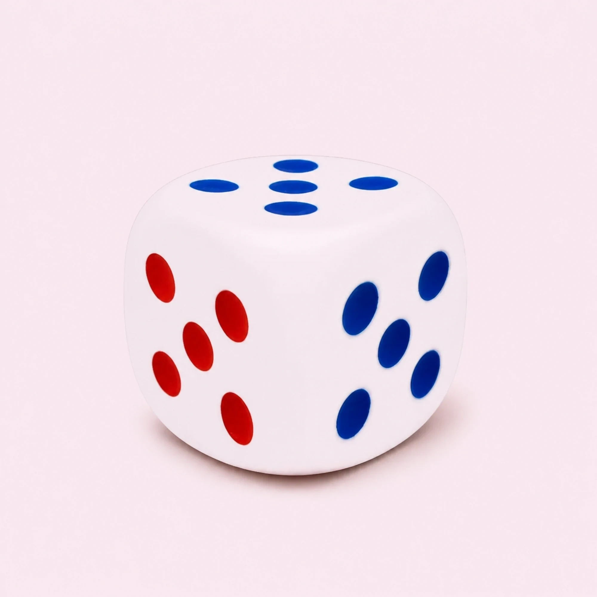 Slow-rising sensory foam cube squishy being squeezed silently in adult hand