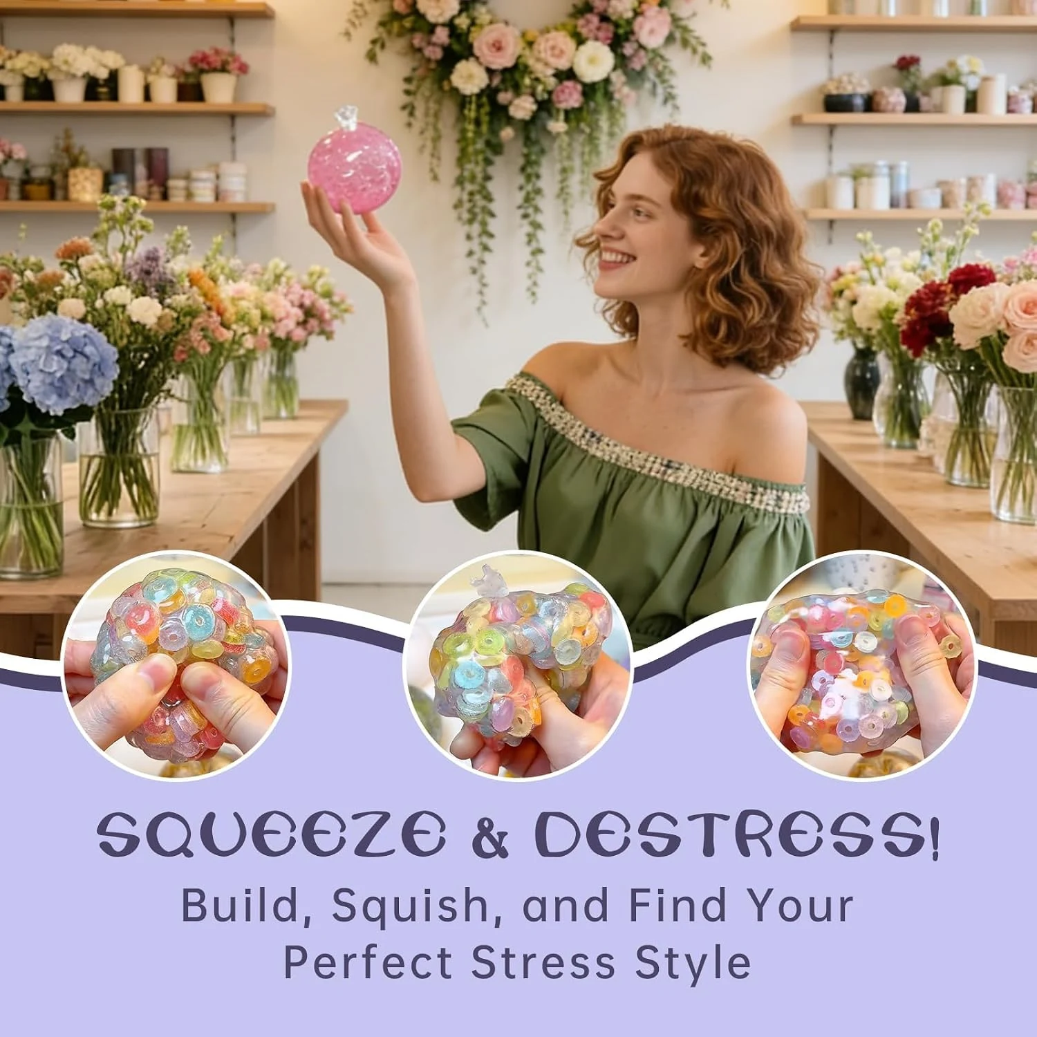 DIY Squishy Making Kit — 15 TPR Stress Ball Skins with Fillers and PumpphotoSuffix