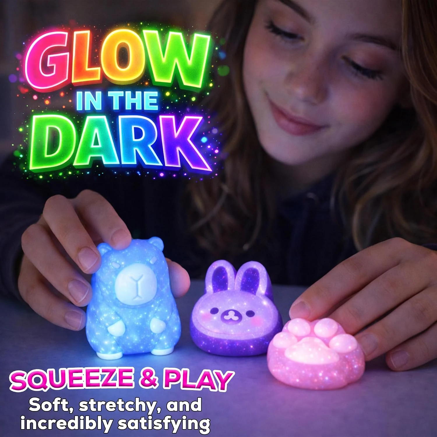 DIY Squishy Making Kit — Liquid Silicone with Paw, Capybara and Bunny Molds — alternate view