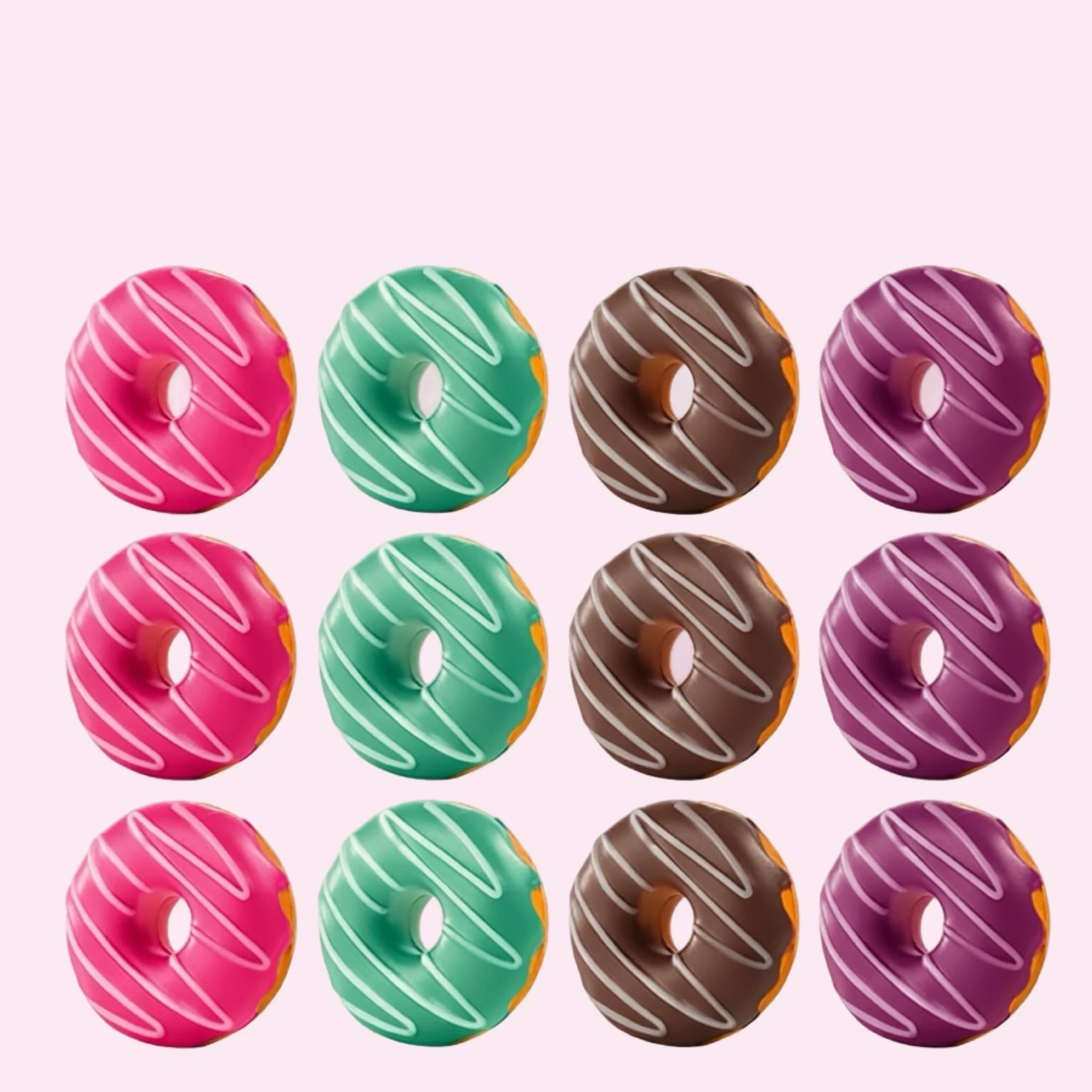 12 Pack Donut Squishy Party Favors main product image