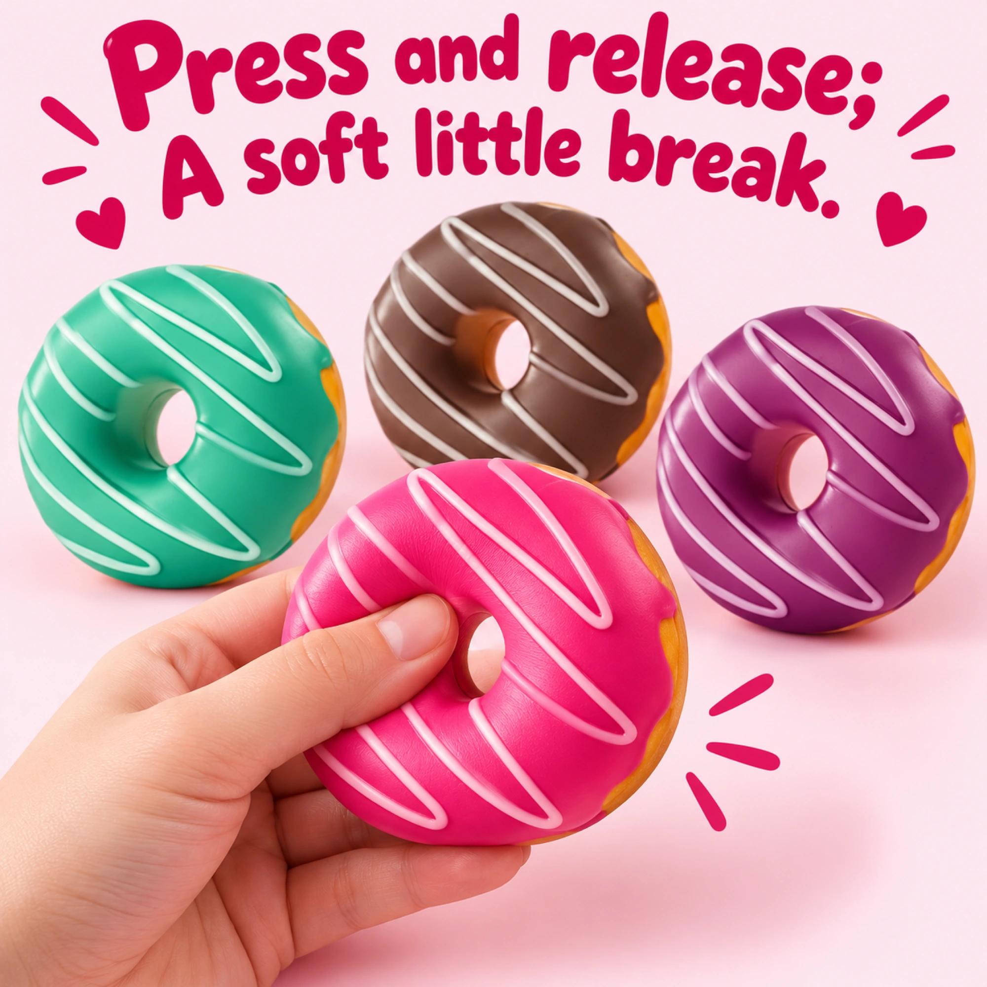 12 Pack Donut Squishy Party Favors That Bounce Back — inside