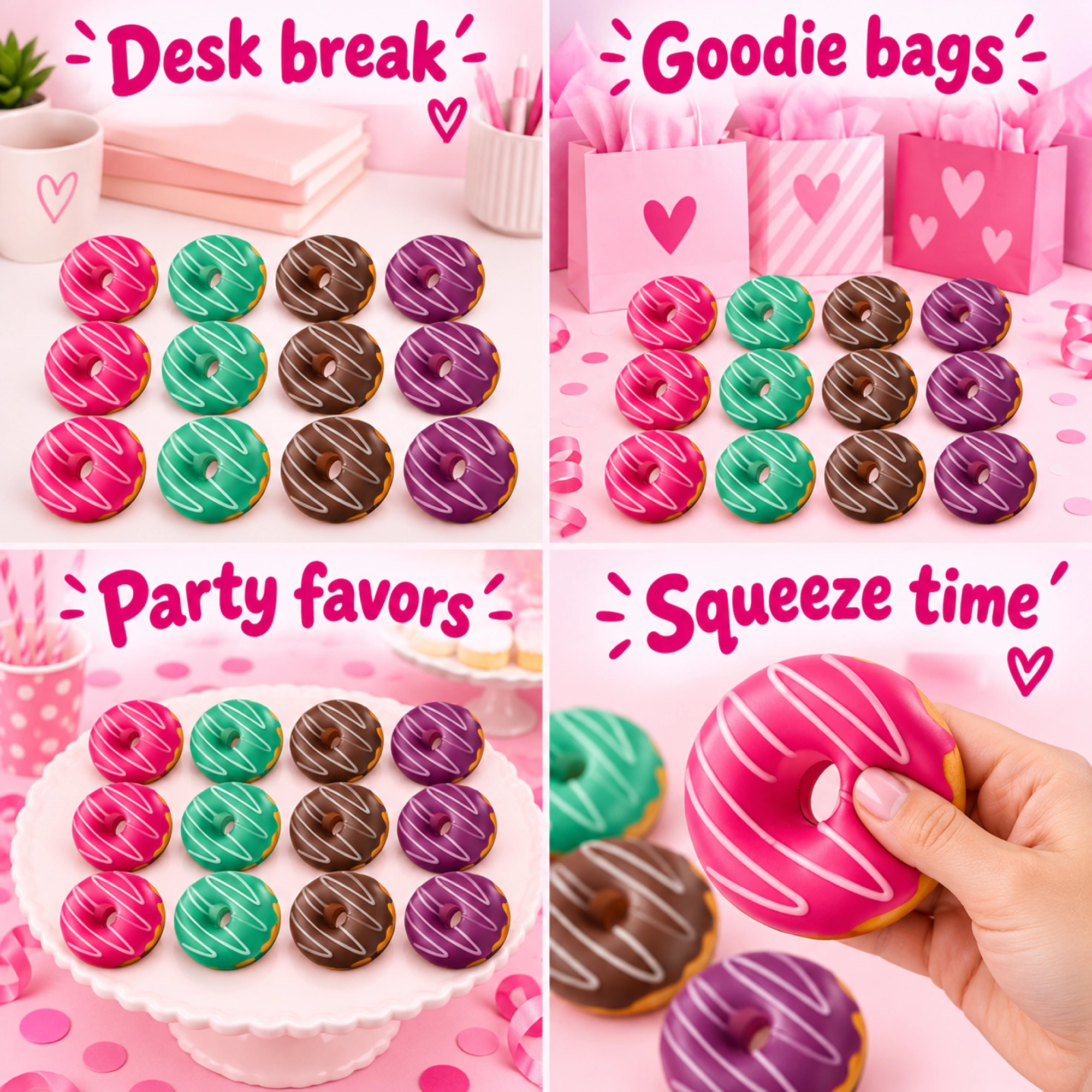 12 Pack Donut Squishy Party Favors That Bounce Back — lifestyle