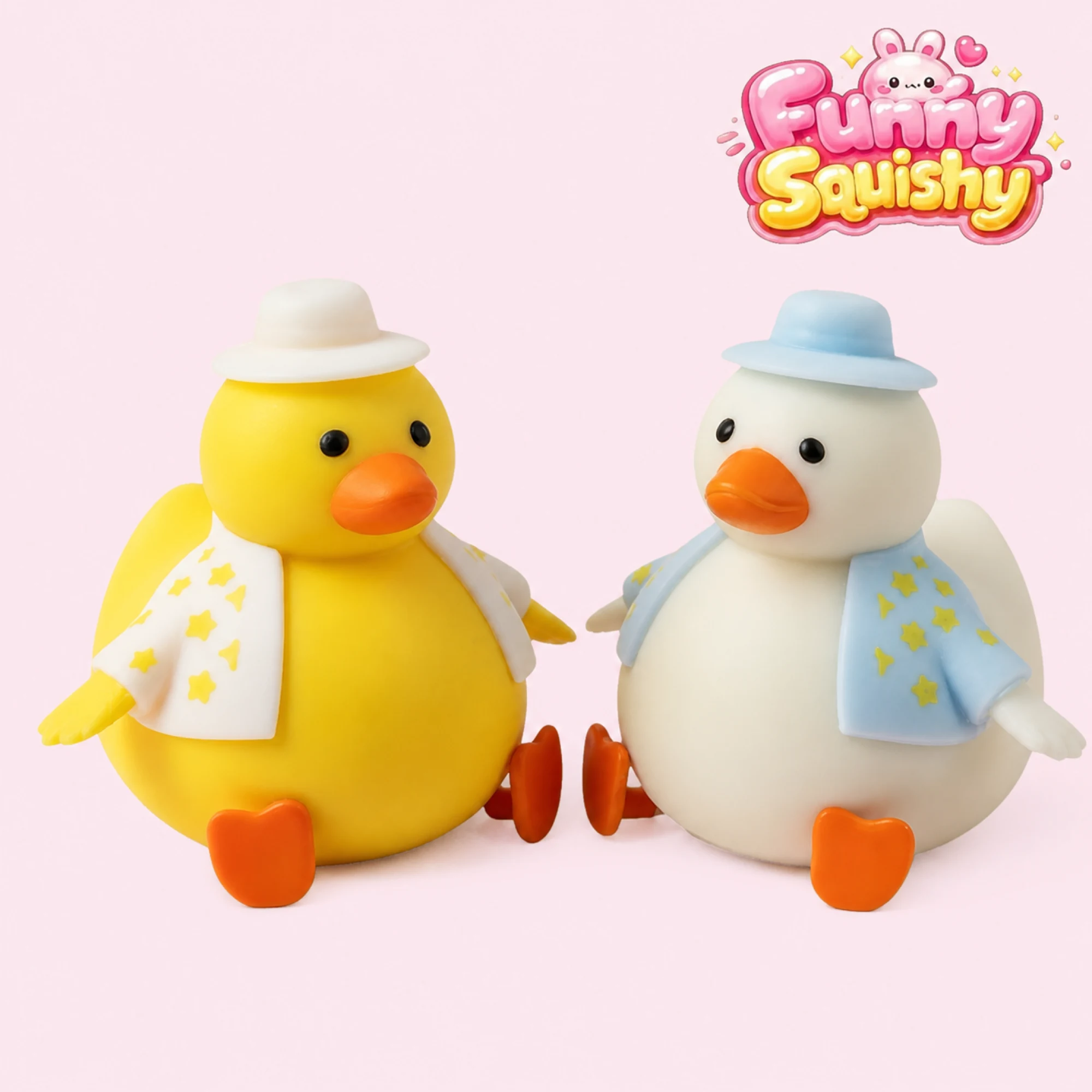 Duck 스퀴시 2 Pack, Soft Dressed-Up Mochi 스퀴시 Ducks — 대체 보기