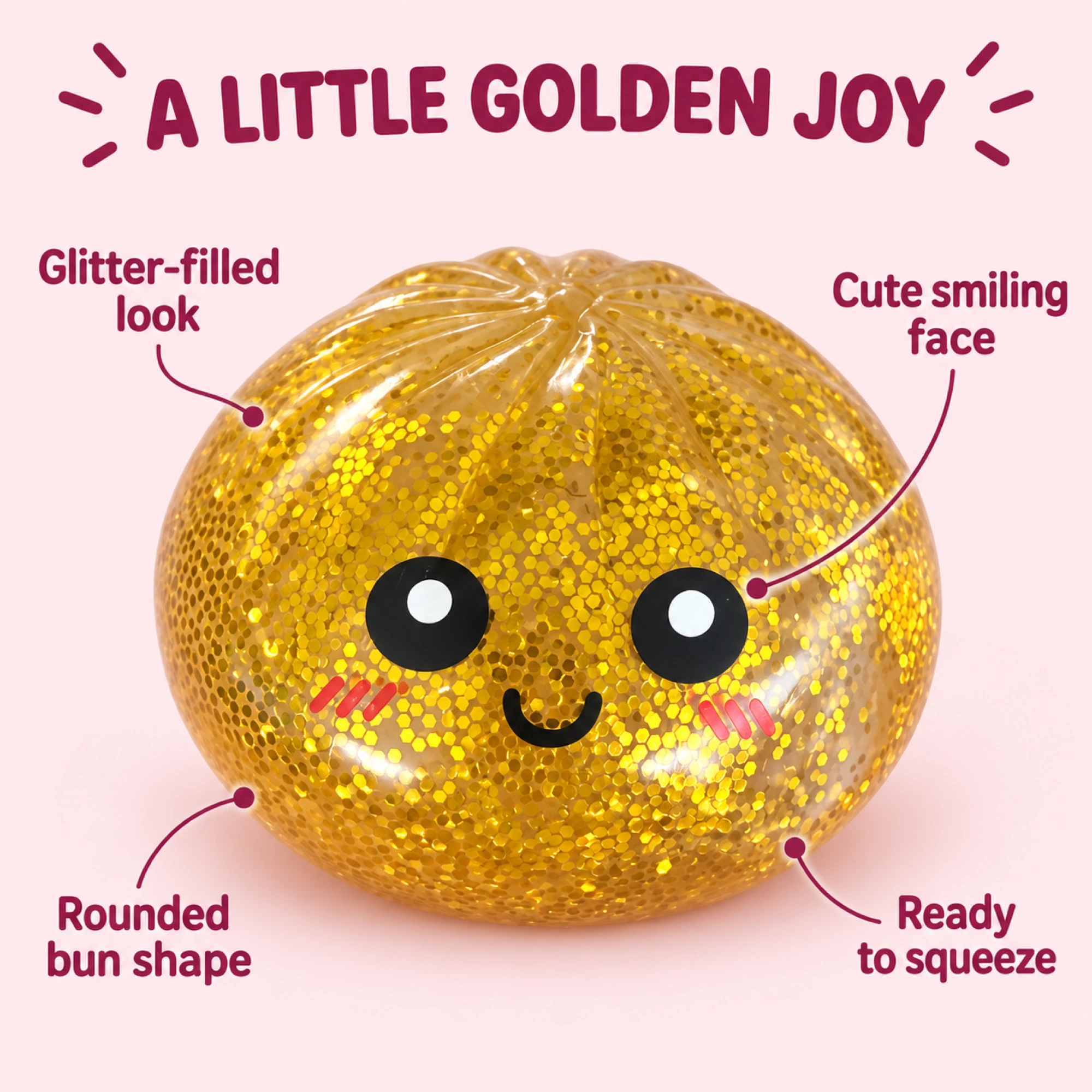 Sugar Dumpling Squishy Sweet Dessert Squeeze Toy — alternate view