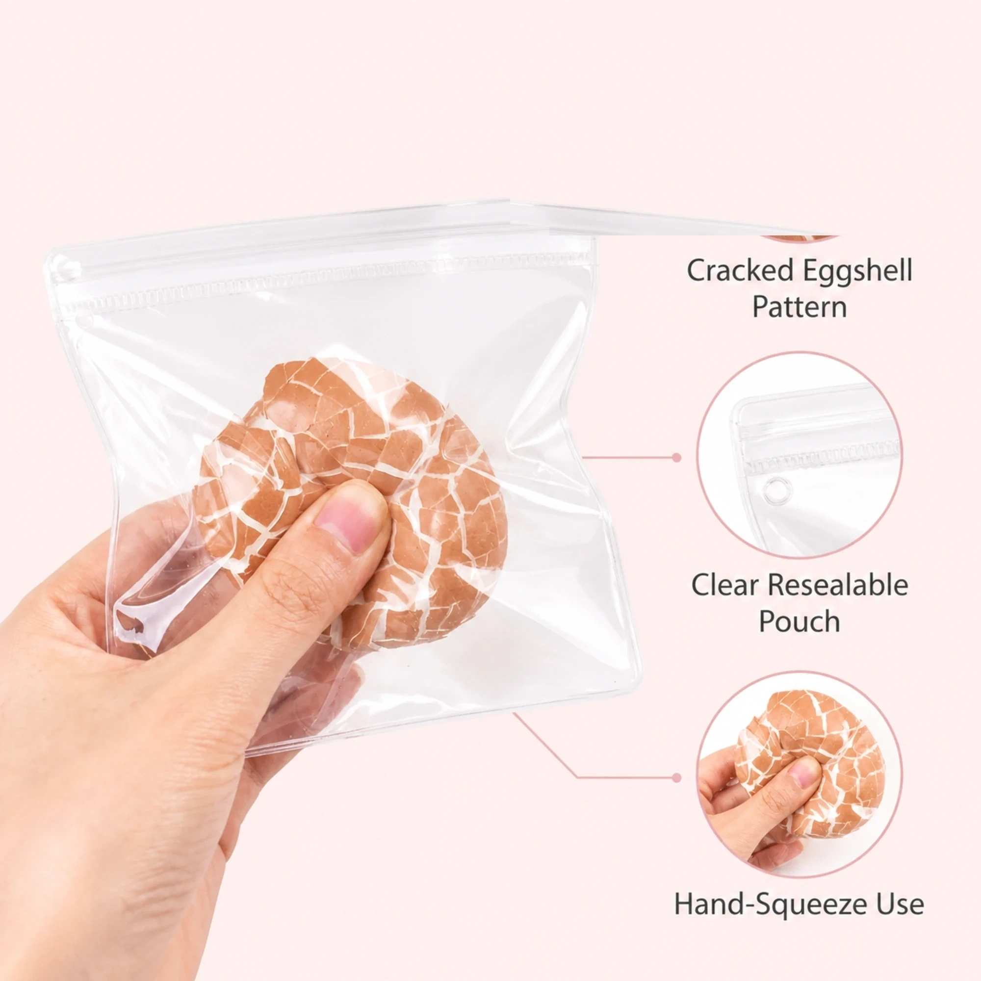 Egg Squishy — Crack-an-Egg Slow-Rising Stress Toy with Realistic Shell — alternate view