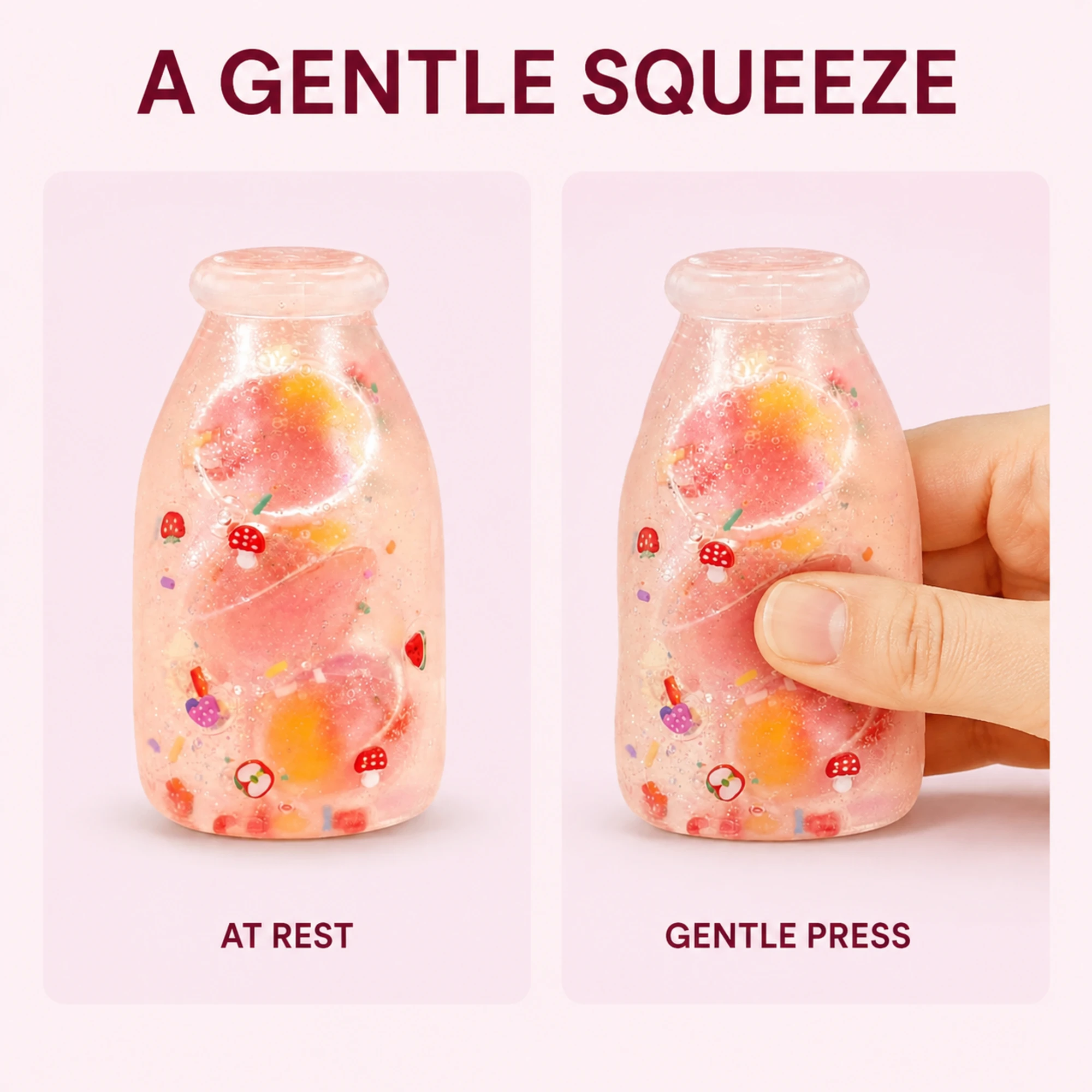 Fruit bottle squishy texture
