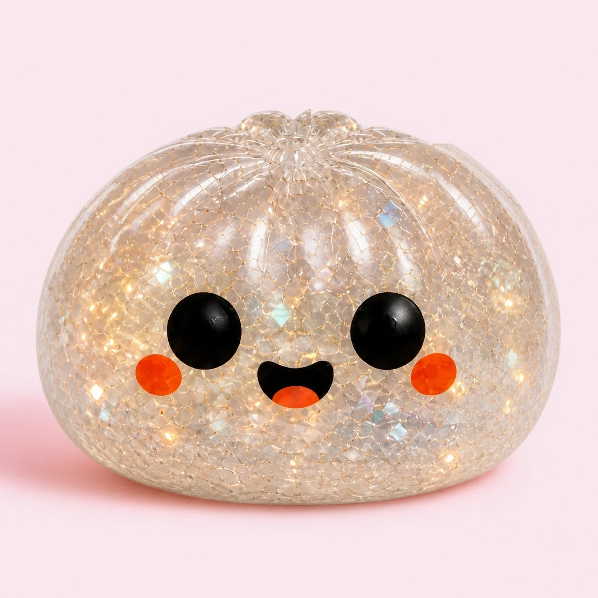 Glitter Ghost Squishy Toy — Bead-Filled Halloween Stress Ball — alternate view