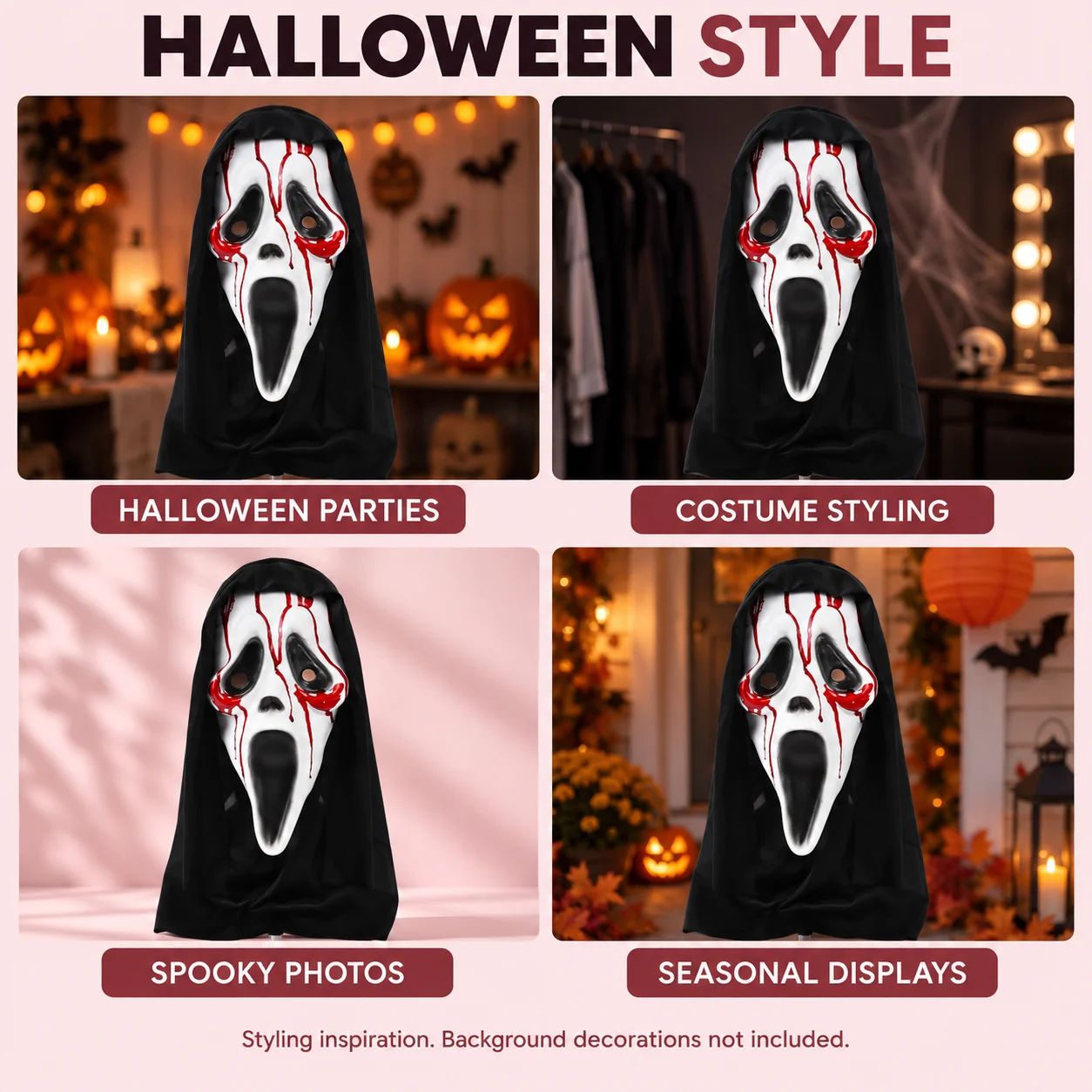 Ghost face mask Halloween styling inspiration