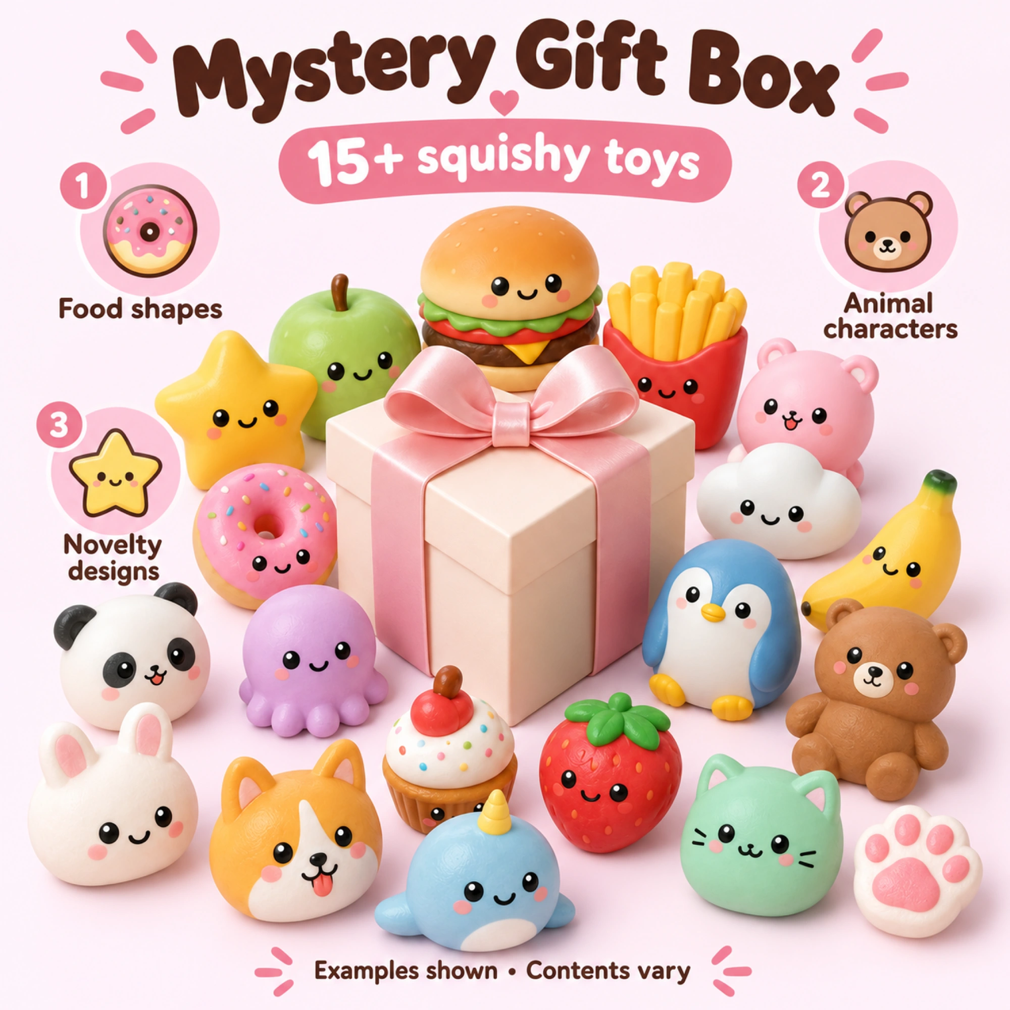 Party Surprise Squishy Mystery Box – 15+ Piece Assortment — alternate view