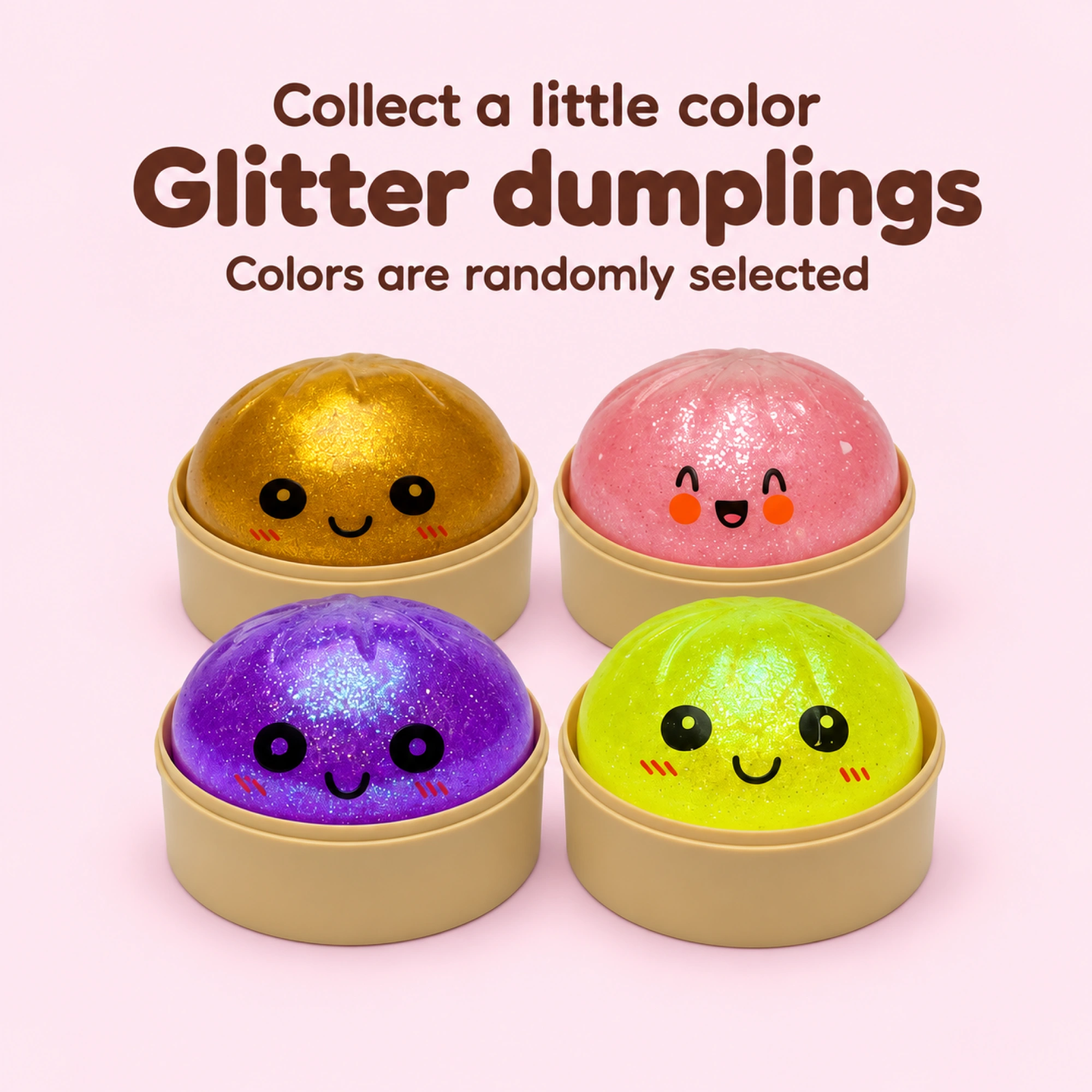 Dumpling Squishy Mystery Box – Glitter Slow-Rising Squeeze Toy — collection