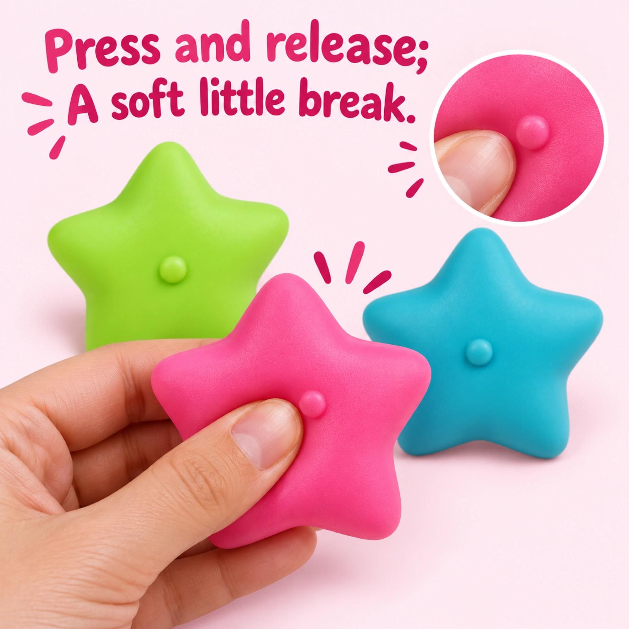 12 Pack Glow Star Squishy Balls - Slow Rising Sensory Fidget Toys — inside