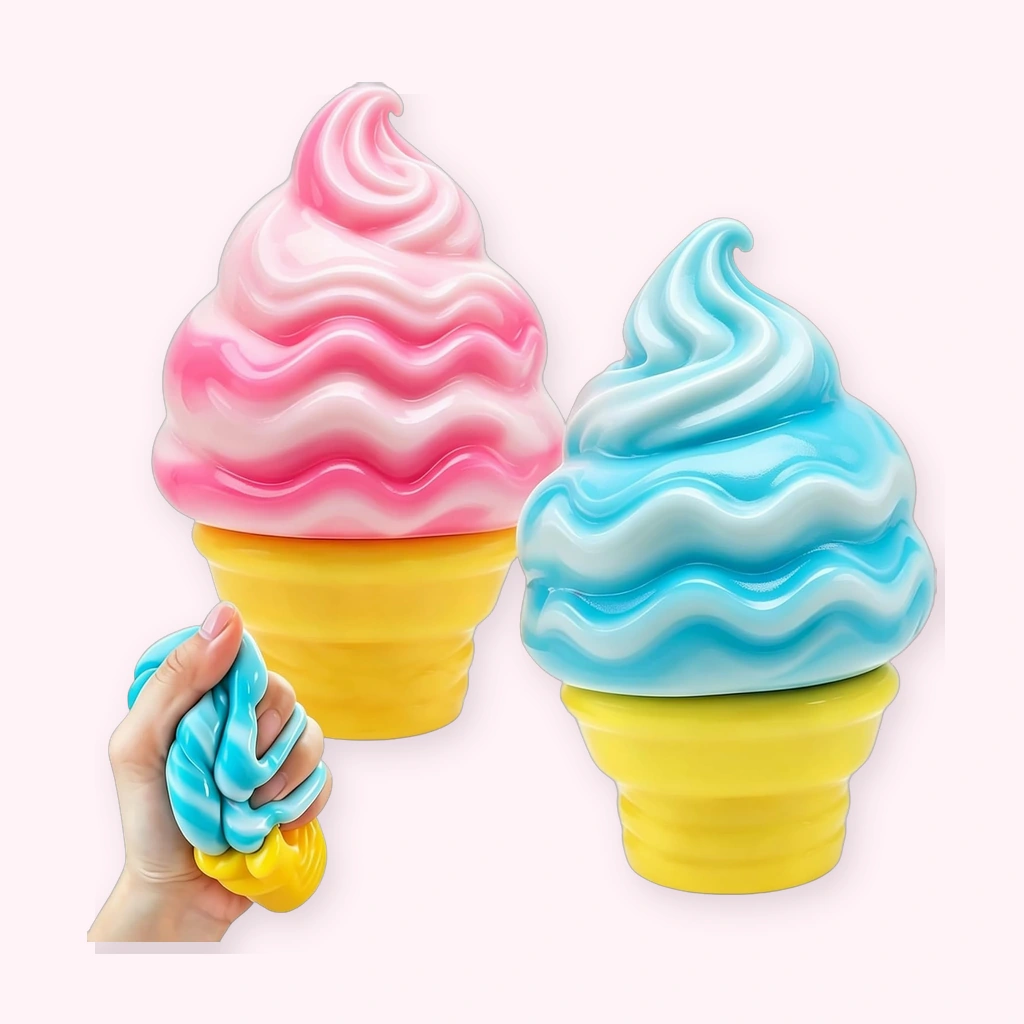 2 Pack Ice Cream Cone Squishy Slow Rise Squeeze Toys