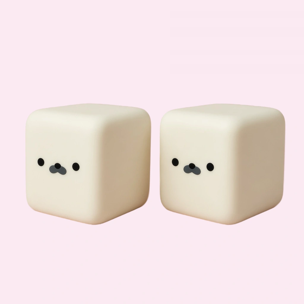 2 Pack Marshmallow Squishy Soft Tofu Squeeze Fidget Toy