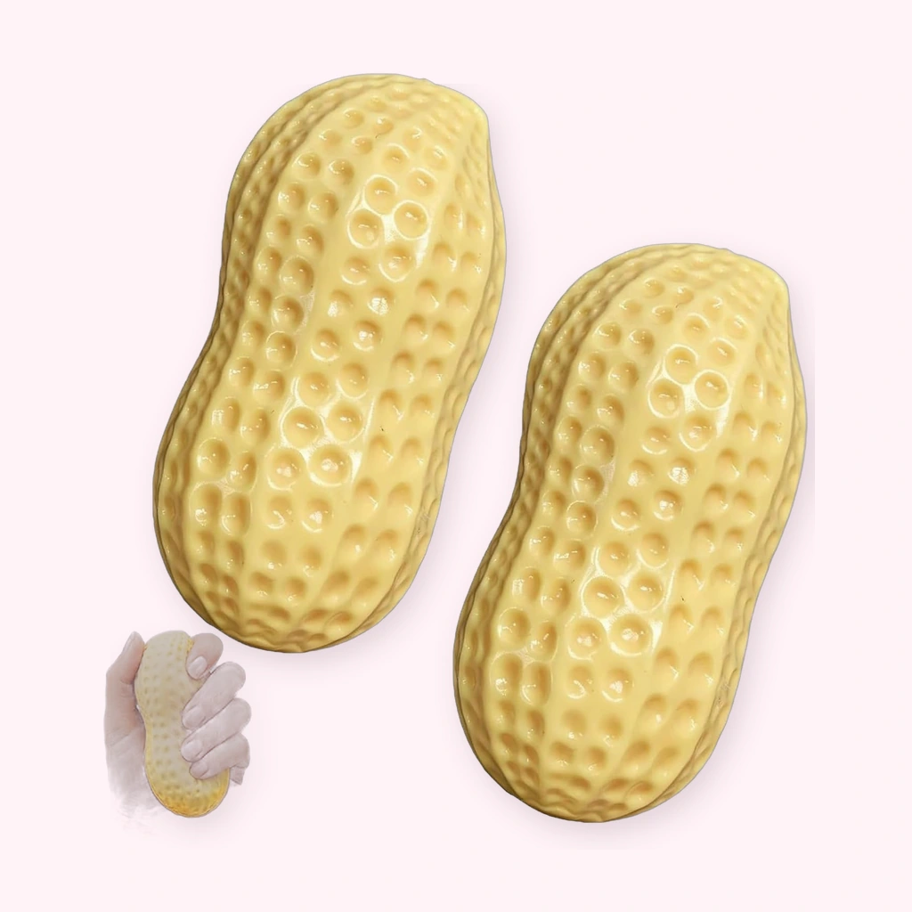 2 Pack Peanut Squishy — Double the Squeeze for Desk and Car