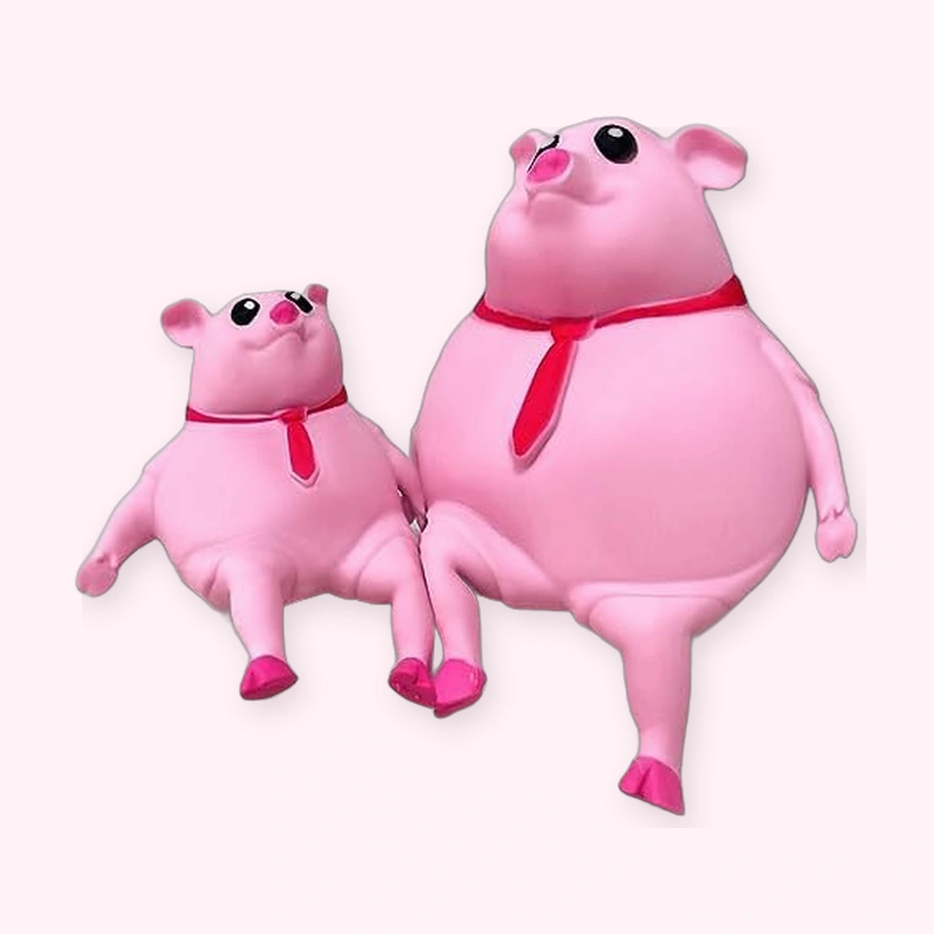2 Pack Pig Squishy Stretchy Piggy Squeeze Stress Toy