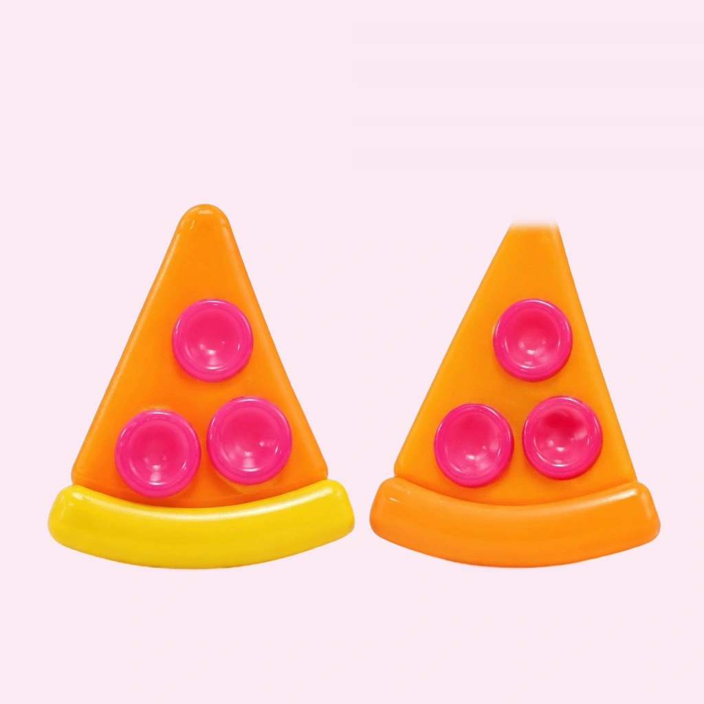 Two pack pizza squishy orange and yellow slow rising desk fidget