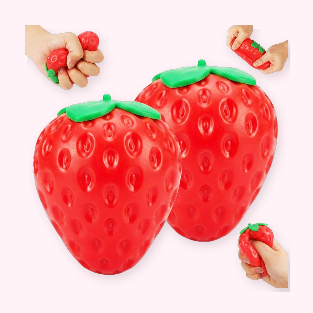 2 Pack Strawberry Squishy, Matching Berry Pair to Share