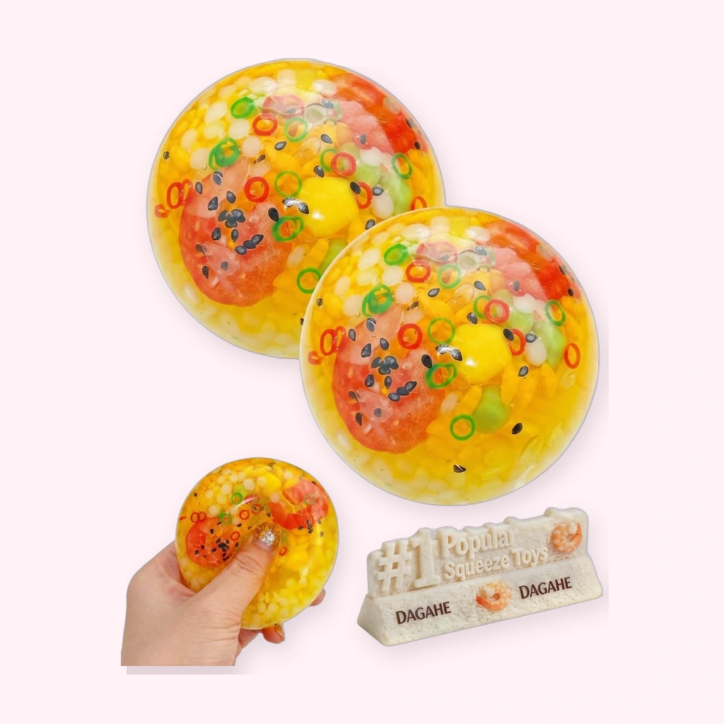 2 Pack Sushi Squishy Shrimp Rolls Crunchy Squeeze Set