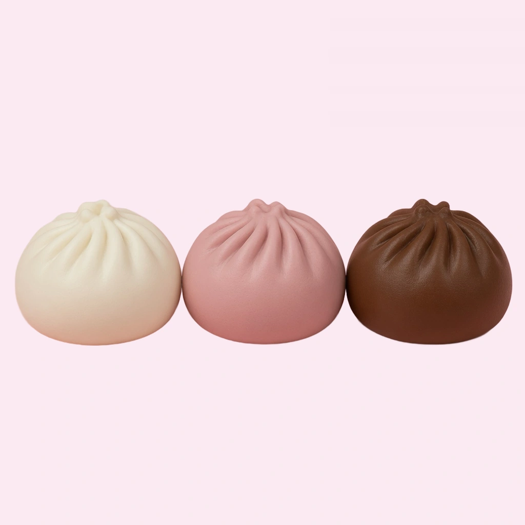 3 Pack Coconut Oil Squishy, Soft Dumpling Trio