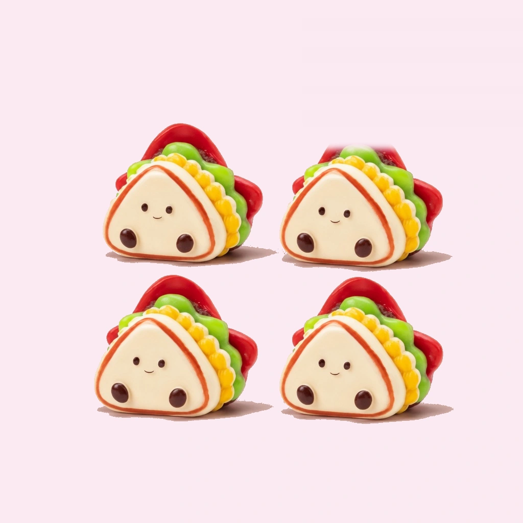 4 Pack Sandwich Squishy Cute Mochi Squeeze Sensory Toys Kids