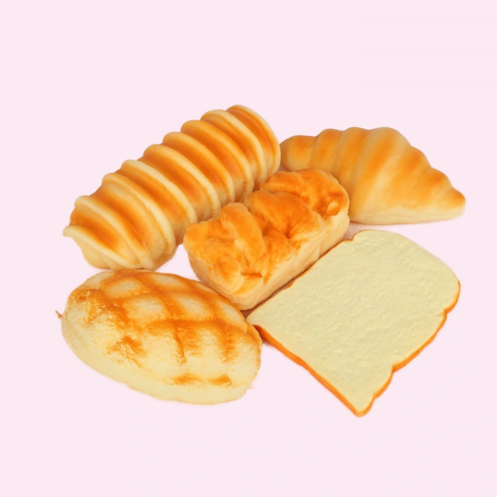 5 pack croissant squishy bread set soft slow rising fidget toys