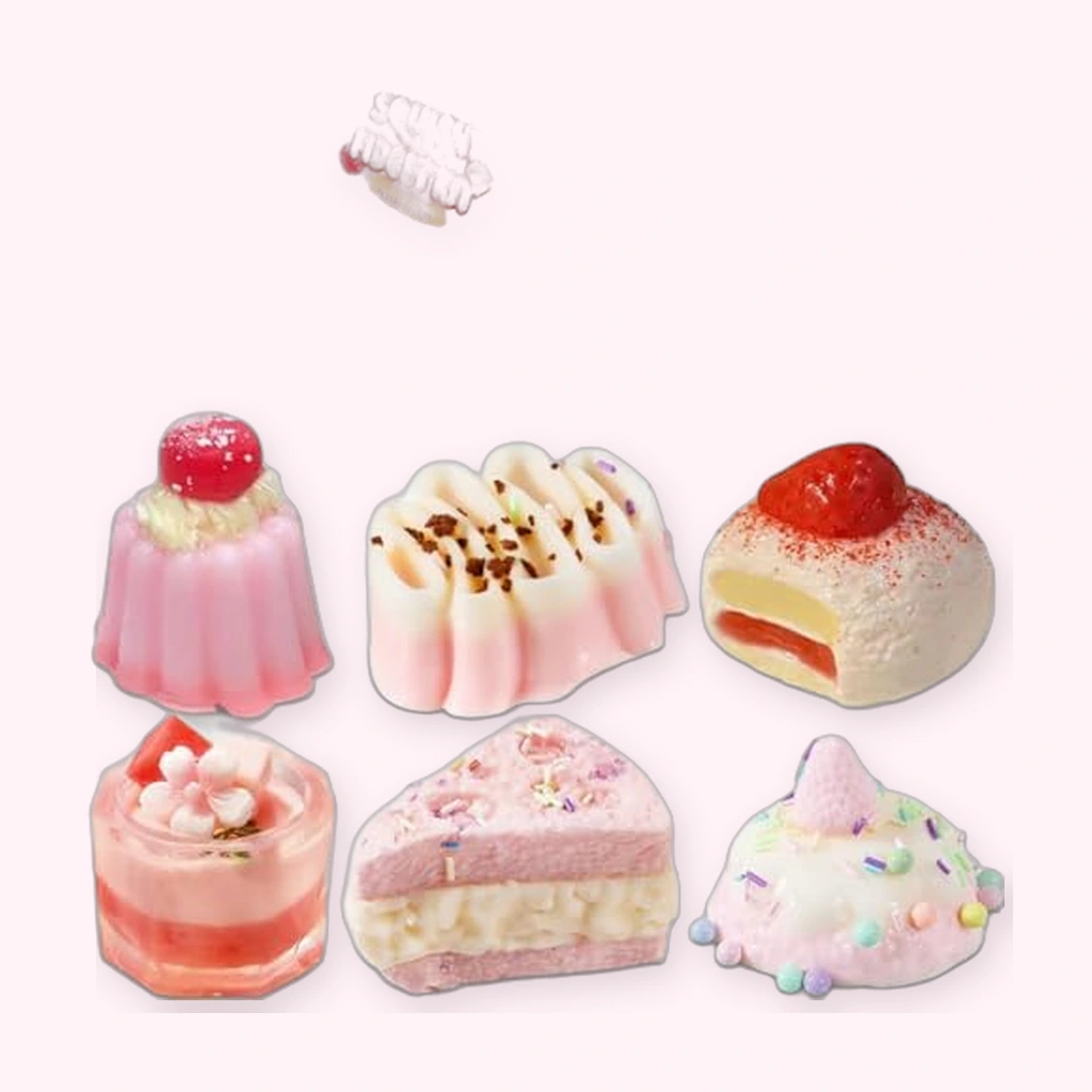 6 Pack Cupcake Squishy Set Jumbo Slow Rising Dessert Toys