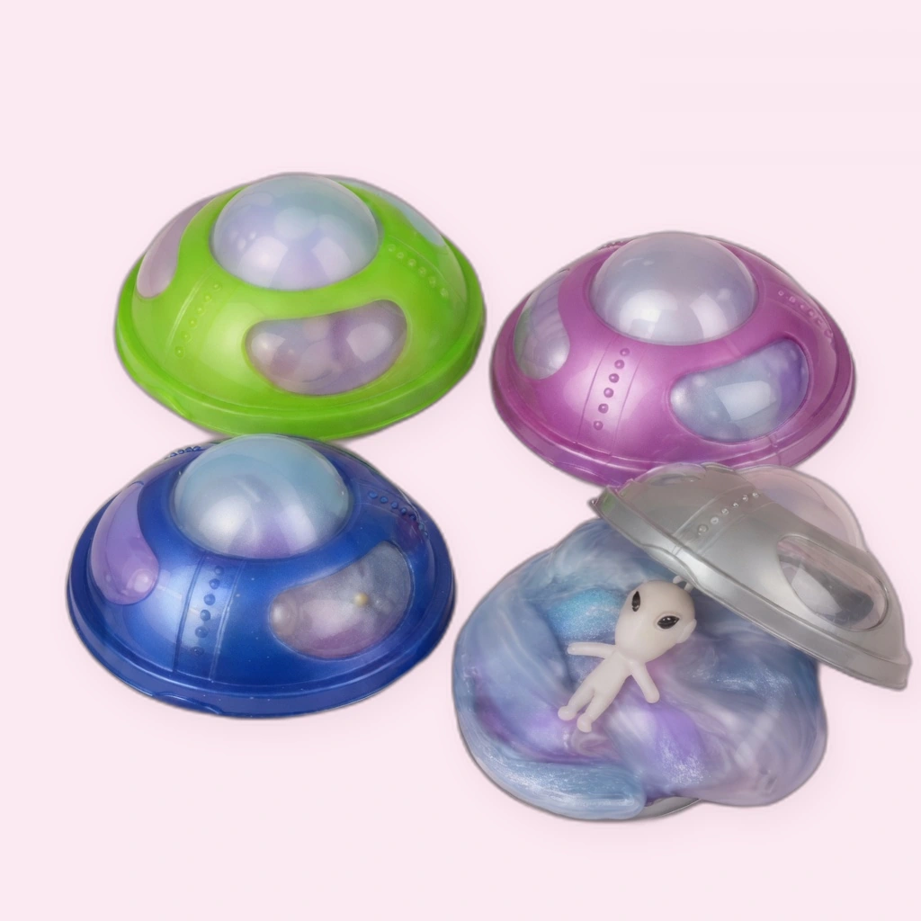 Alien UFO spaceship squishy slime pods party pack