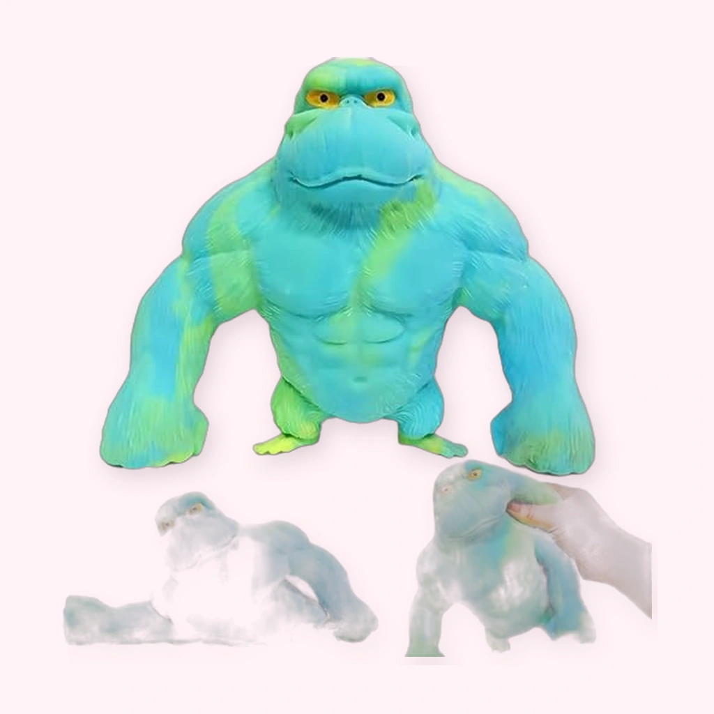 Aqua Monkey squishy Stretchy Gorilla Squeeze Fidget Toy