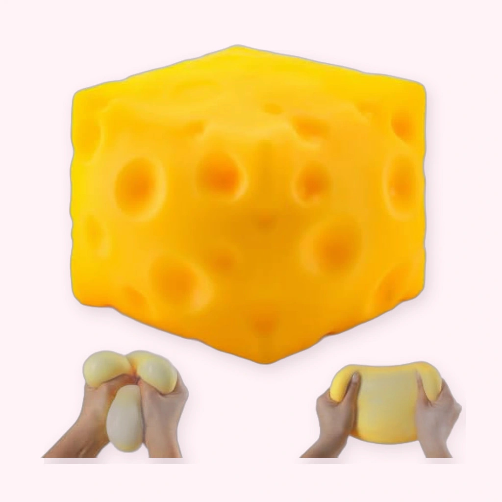 Big Cheese Cube Squishy Jumbo Slow Rising Stress Relief Toy