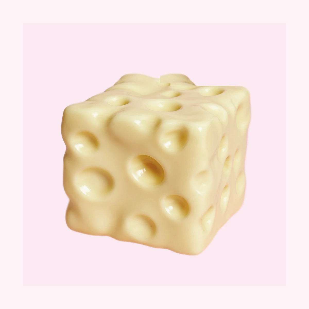 Big Cream Cheese Squishy, Pale Two-Hand Squeeze Block