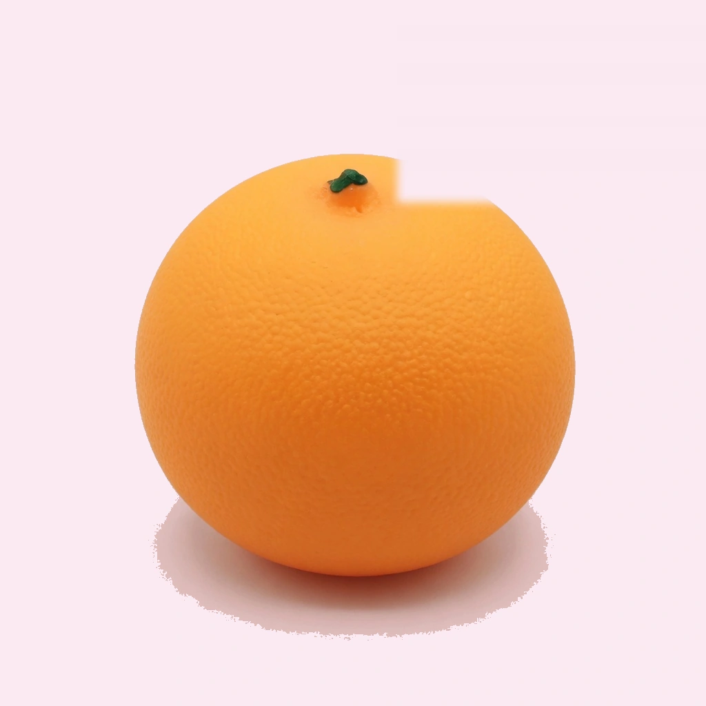 Big orange squishy squeeze stress ball fruit fidget toy