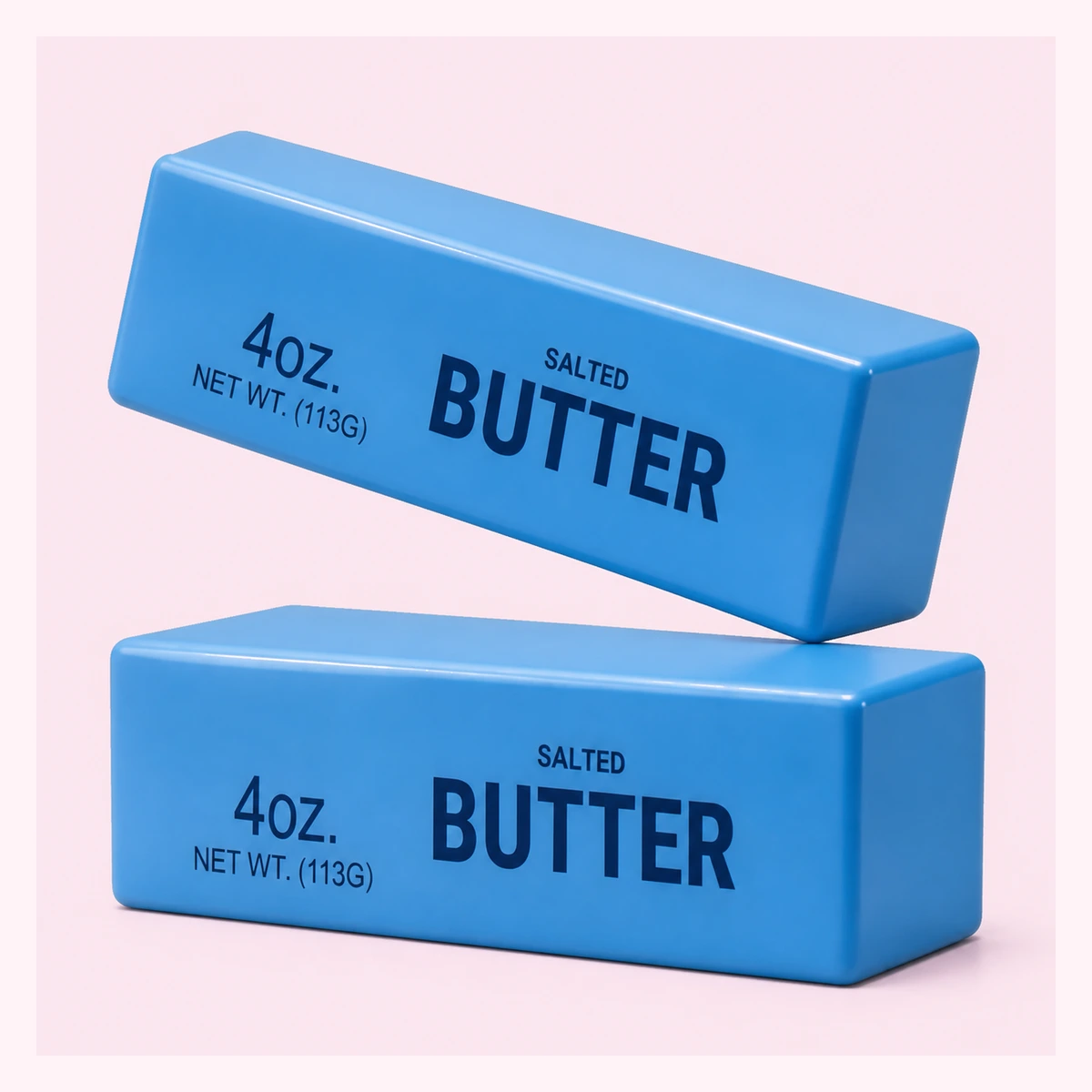 Blue Butter Brick Squishy 2 Pack - Squeezy Stress Relief Block