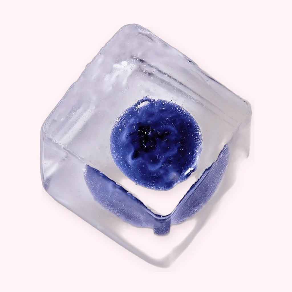 Blueberry Squishy Ice Cube Clear Squeeze Sensory Fidget Toy