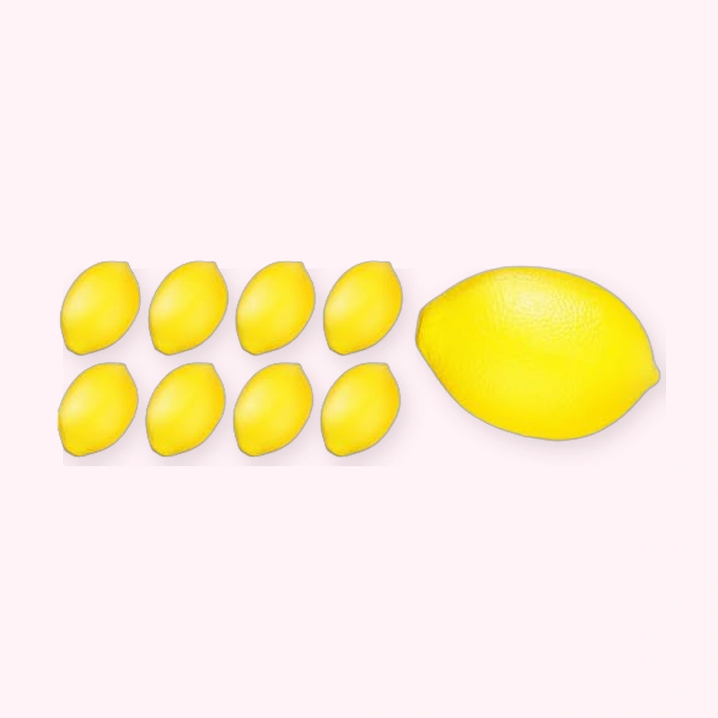 Bulk pack of 36 mini foam lemon squishy toys