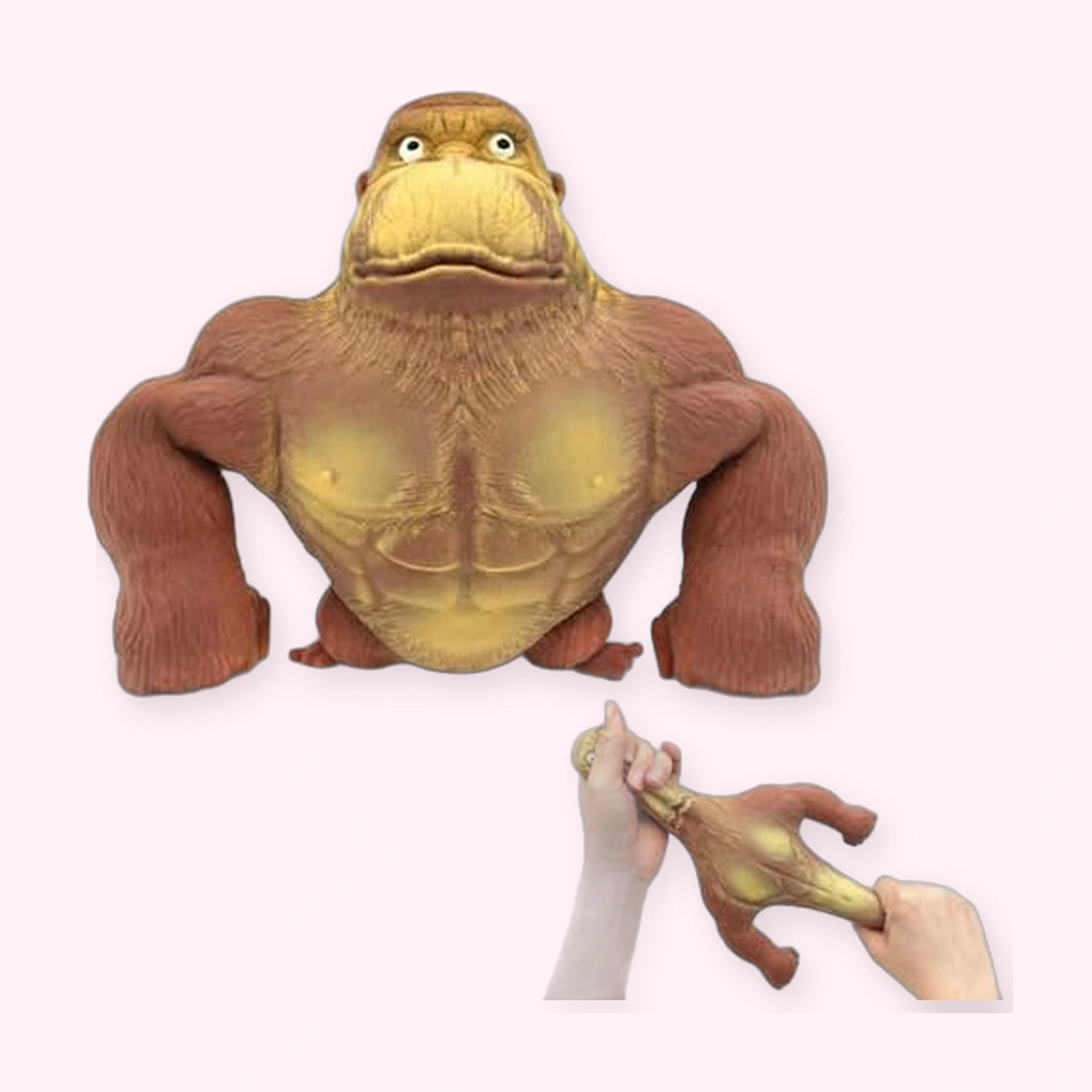 Caramel Monkey Squishy Sand Filled Stretchy Gorilla Toy
