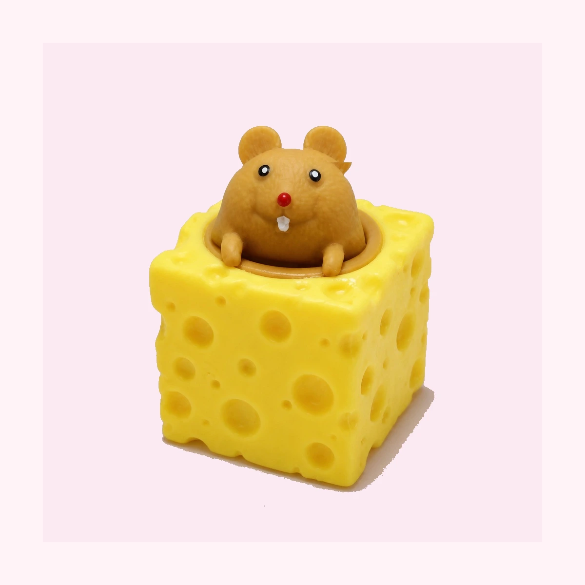 Cheese Mouse Cup Squishy — Pop-Up Mouse Squeeze Stress Toy